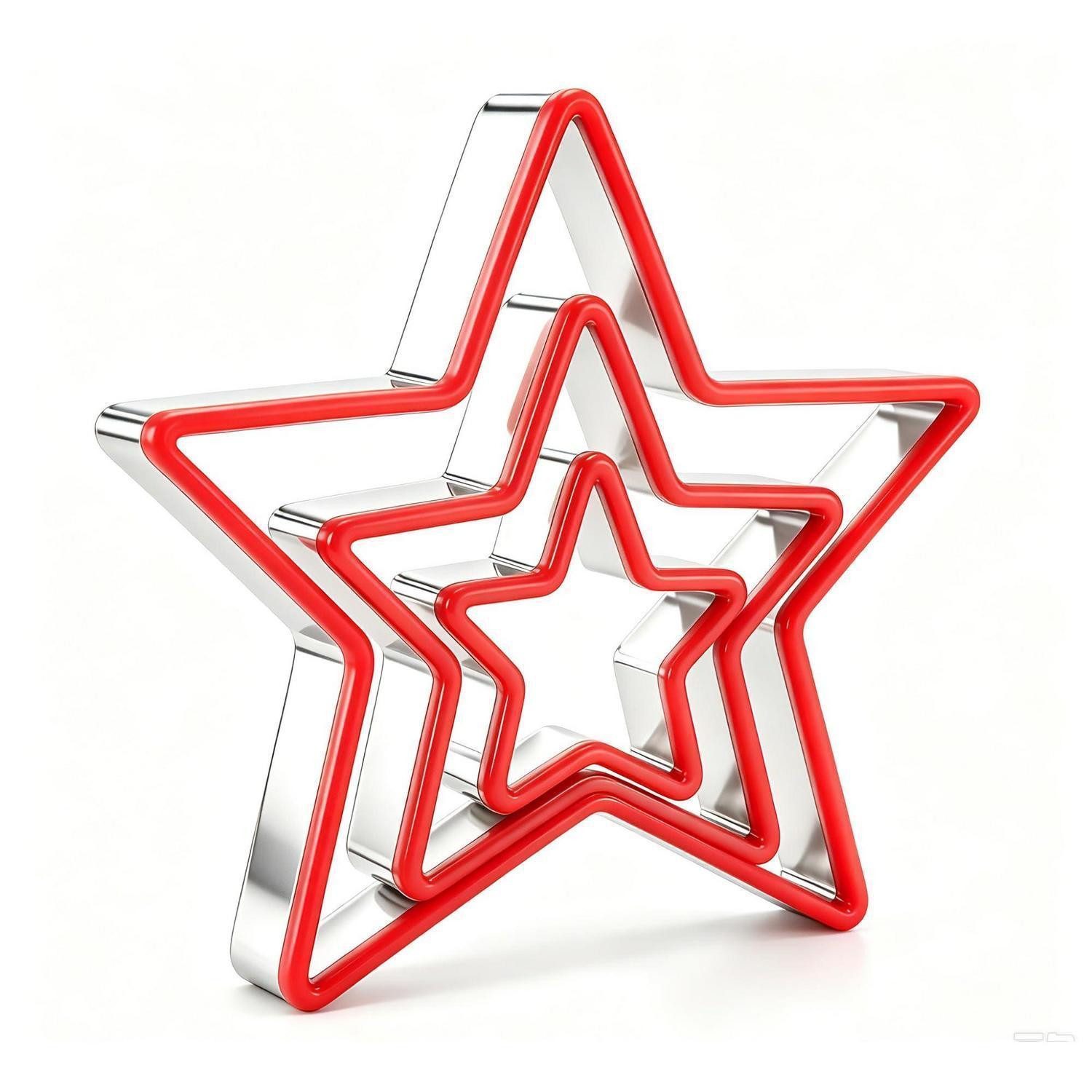LuxusKollektion Ausstechform Keksausstecher Stern Edelstahl 3 Größen, Metall, (1-St)