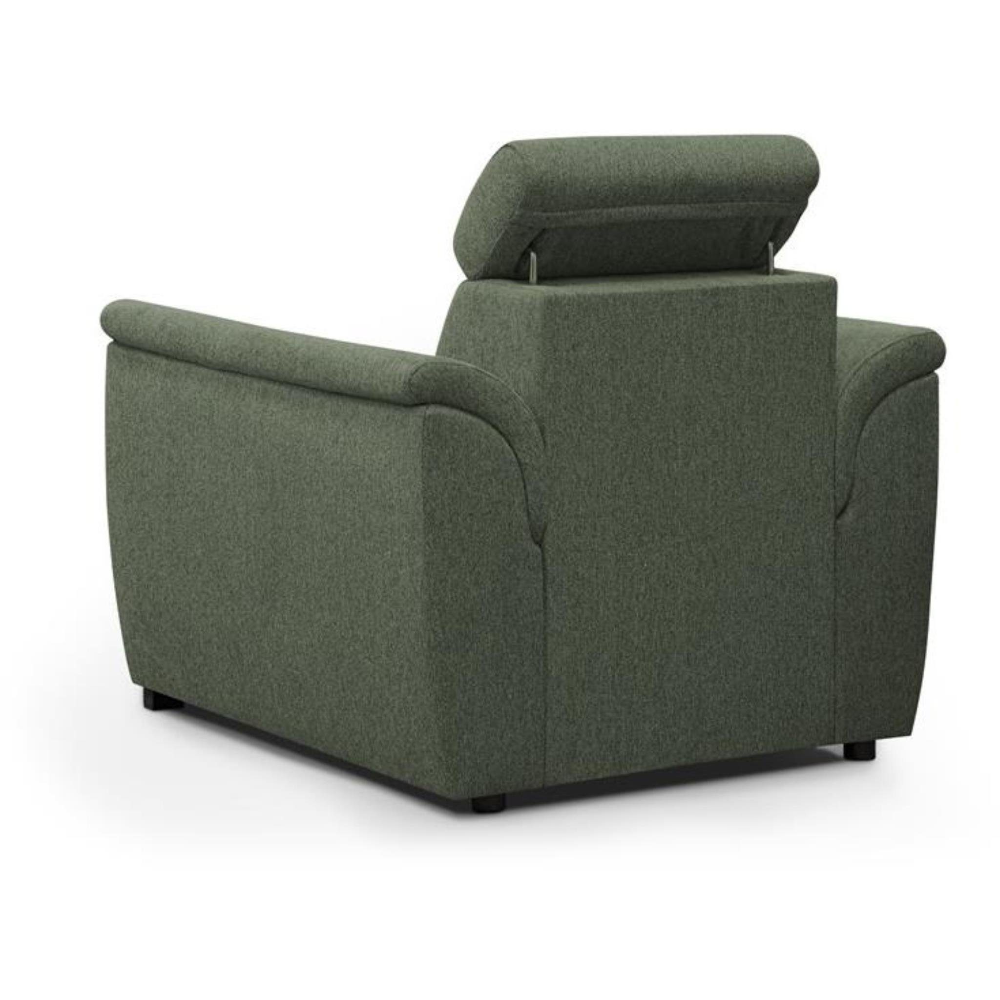 (modern Polstersessel Madera Beautysofa 06) (matana Wellenfedern), mit stilvoll Sessel Lounge Relaxsessel verstellbare Grün mit Kopfstütze