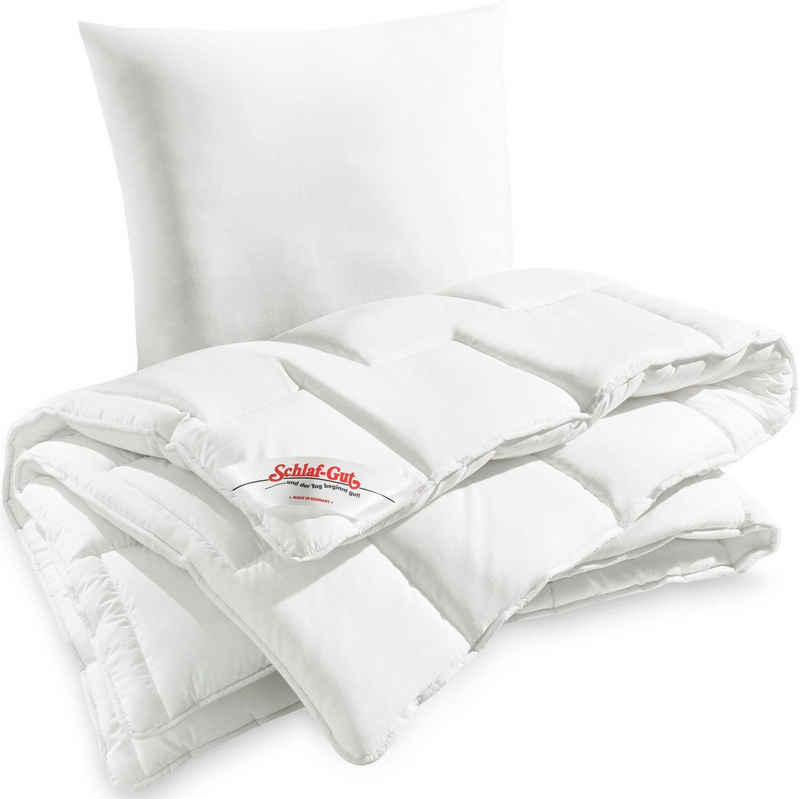 Bettdecke + Kopfkissen, Utah, Schlaf-Gut, Füllung: Schlaf-Gut Polytherm®, Bezug: 50% Baumwolle, 50% Polyester
