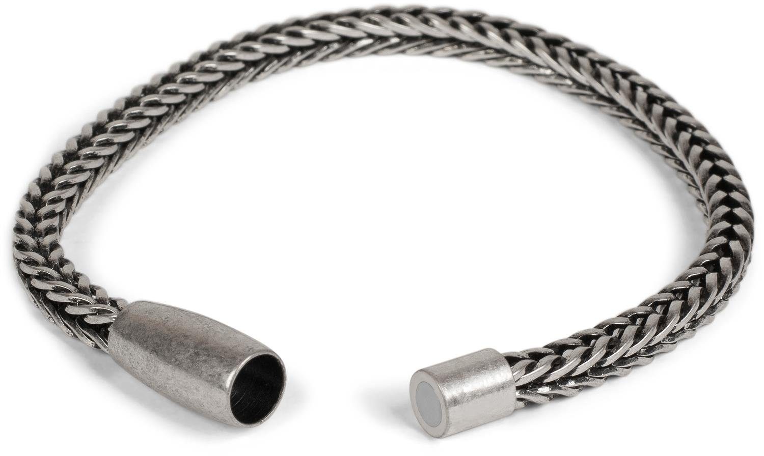 styleBREAKER Armkette Schmales Armband Zopfkette mit Magnetverschluss (1-tlg)