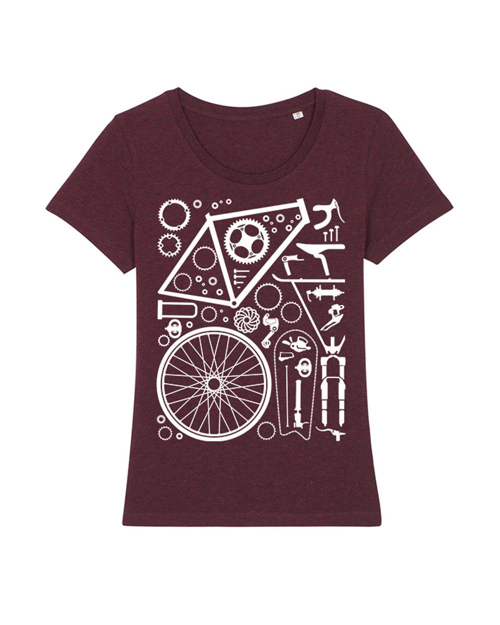 Damen Shirts wat Apparel Print-Shirt Fahrradteile (1-tlg)