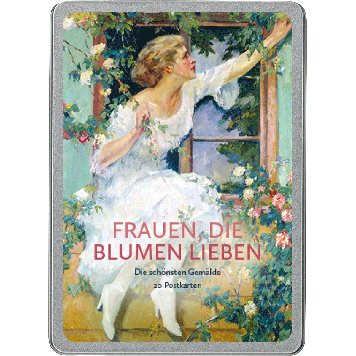 Grußkarte Postkarten-Set »Frauen, die Blumen lieben«. Die schönsten Gemälde.
