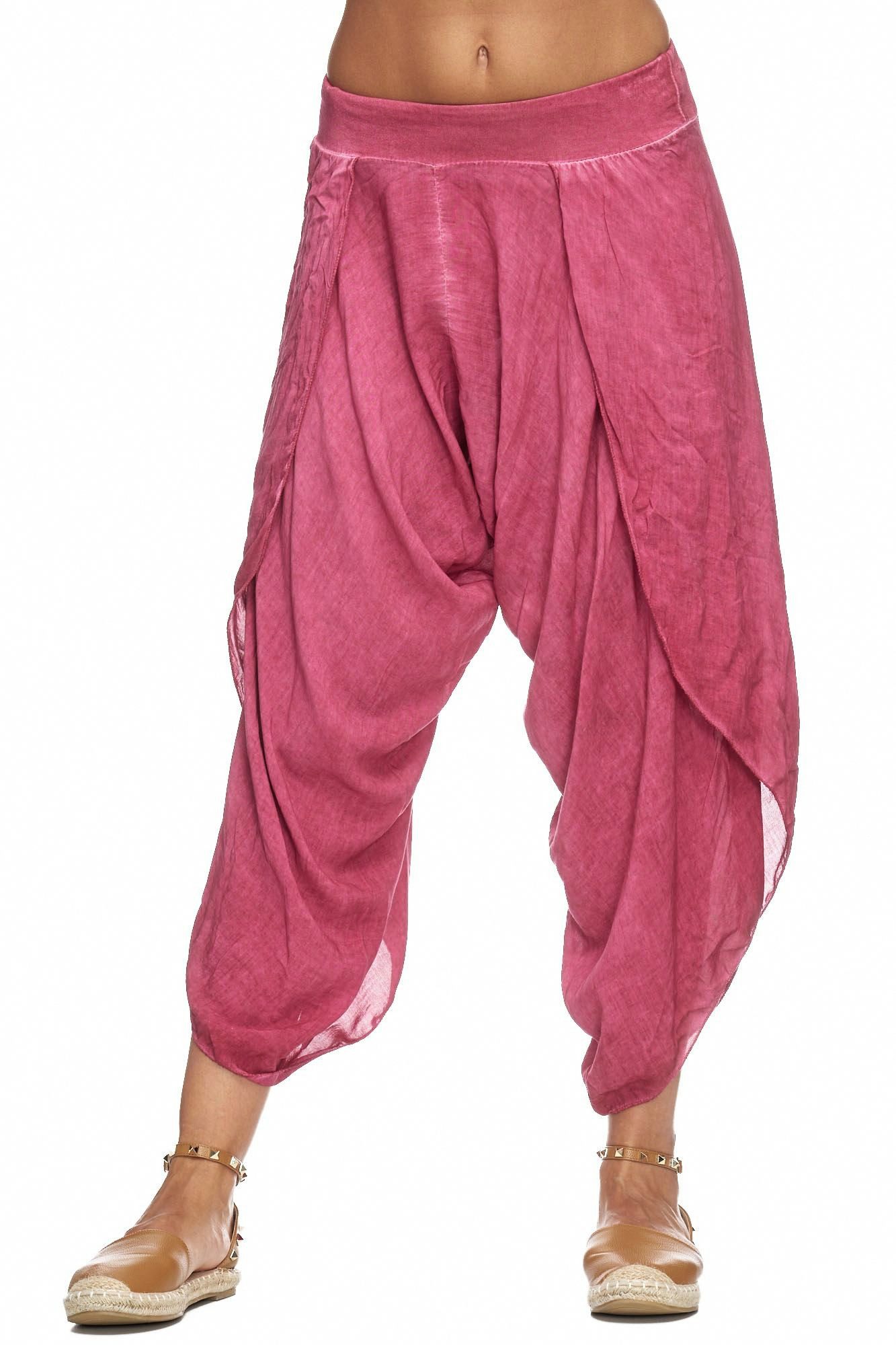 MIRROSI Hosenrock Damen Made in Italy Leicht Bequem Onesize (Gr.36-44) (100% Viskose, bund mit gummizug) Rock für Frühling Sommer Herbst