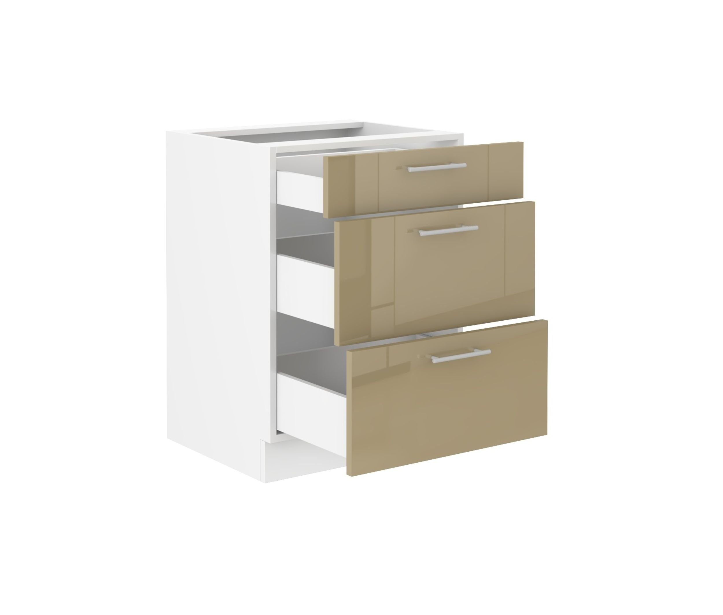 Küchen-Preisbombe Unterschrank 60 cm Lara Cappuccino + Weiß matt Küchenzeil günstig online kaufen