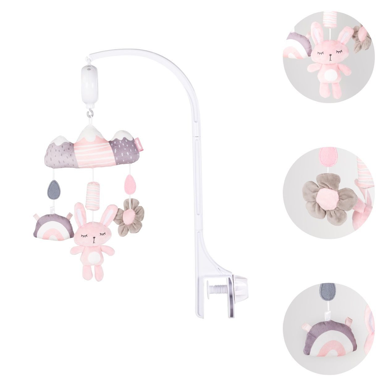 Chipolino Mobile Musik Mobile sleeping Rabbit, Lautstärkeregelung Melodien Regenbogen