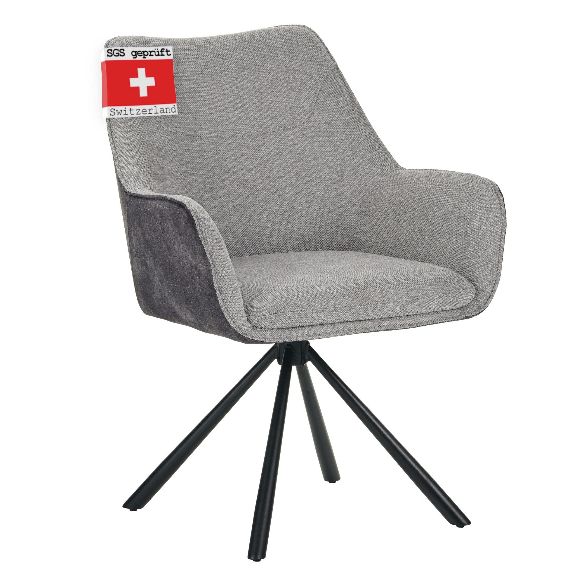 Albatros International Drehstuhl Esszimmerstuhl drehbar Grau günstig online kaufen