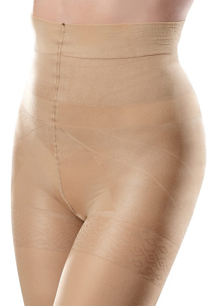 LASCANA Feinstrumpfhose Bauchweg Figurformende Stützstrumpfhose transparent 40 DEN (Packung 2 St) Bodyshaper mit extrahohem Bund – Bild 4 von 5