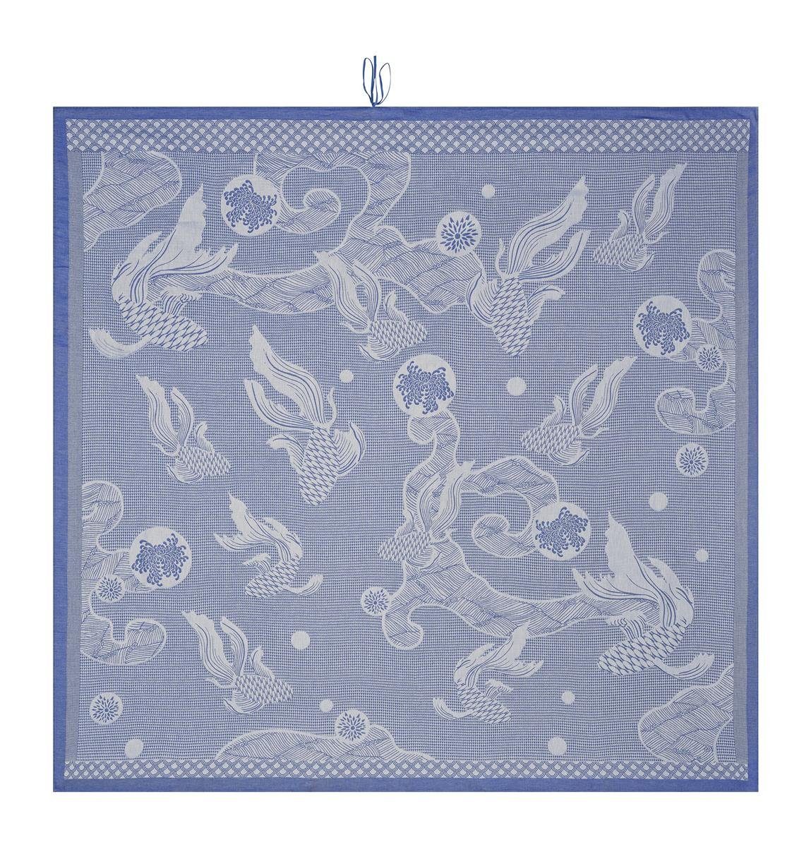 Le Jacquard Francais Strandtuch Oceanique Bleumarine 200x200 cm, Waffelpiqué (1-St), Waffelpiqué
