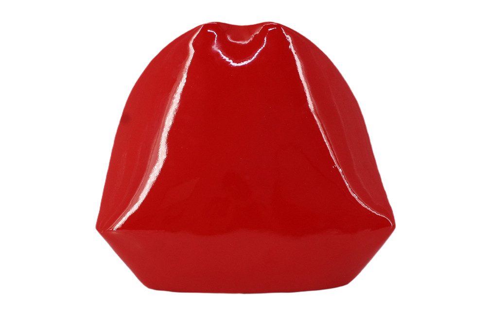riess-ambiente Dekofigur LIP 25cm rot/weiß- Pop-Art, Blickfang, hochglanz, urban, handgefertigt (Einzelartikel, 1 St), Moderne Skulptur - ideal als dekorativer Akzent auf Sideboard & Regal