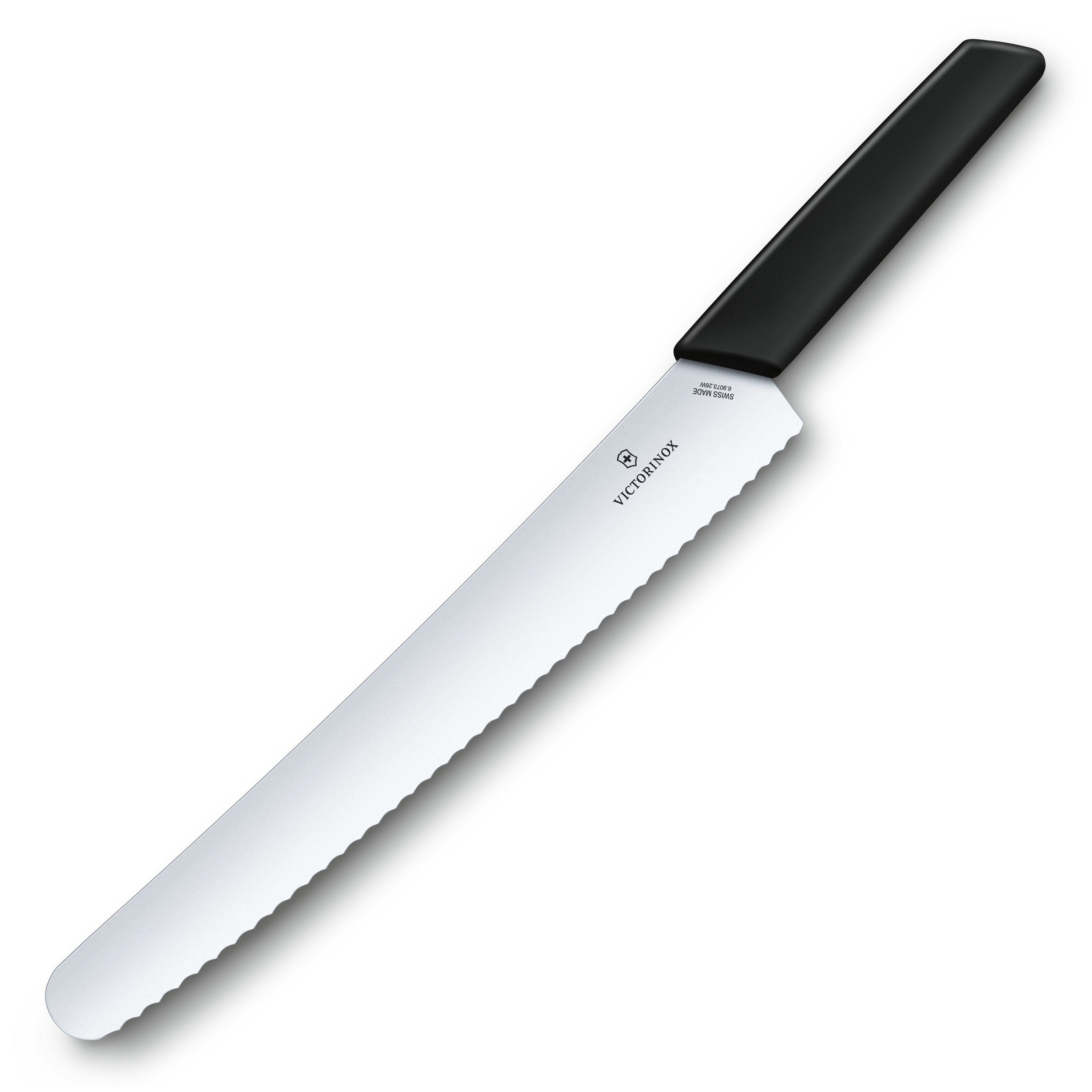 Victorinox Brotmesser Victorinox Brot- und Konditormesser SWISS MODERN gewellte Klinge, Länge 26 cm, schwarz