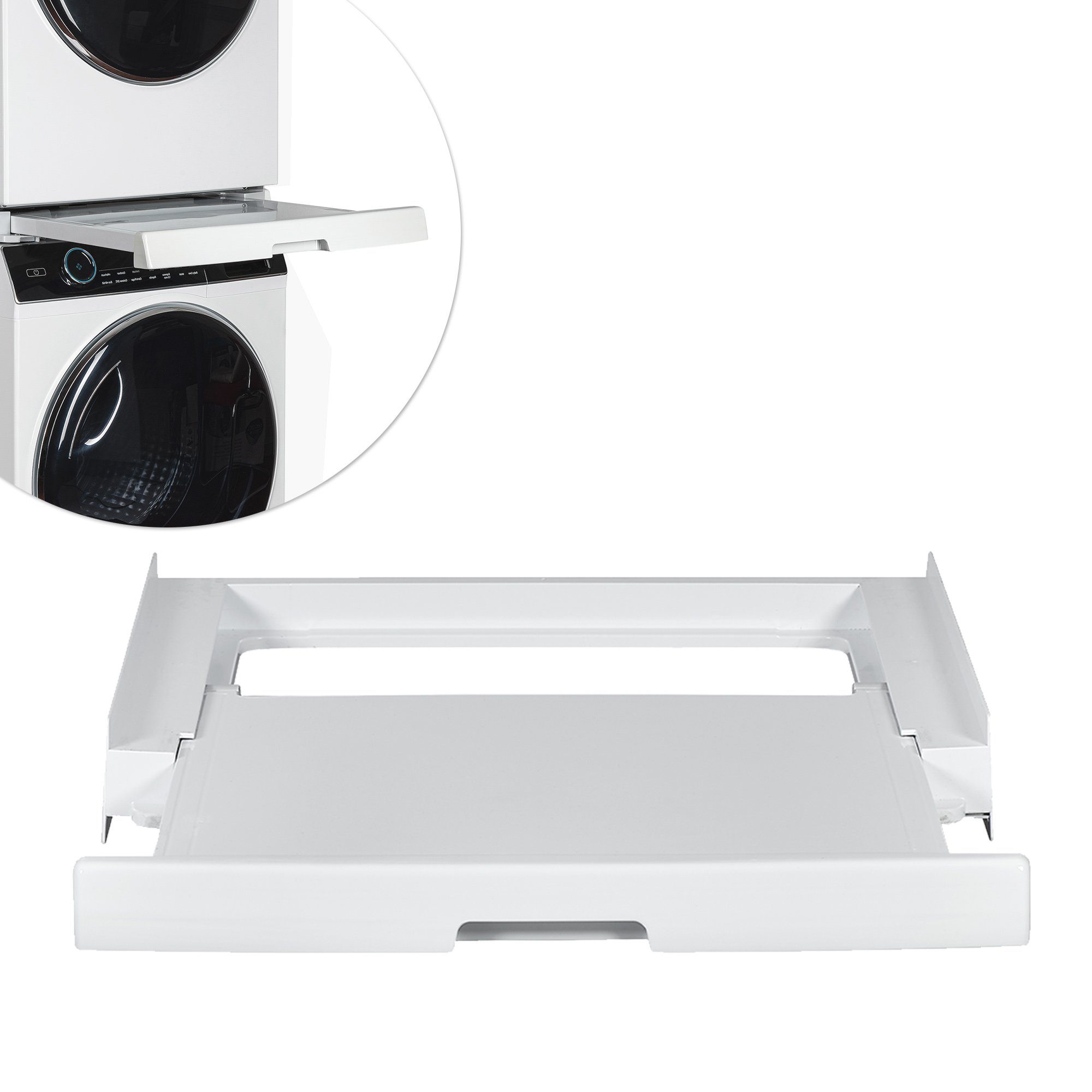 Haier Zwischenbaurahmen HASTKU10 (1-St., Abmessungen beachten), Kippsicherer Anschlag zum Blockieren des Gleitens