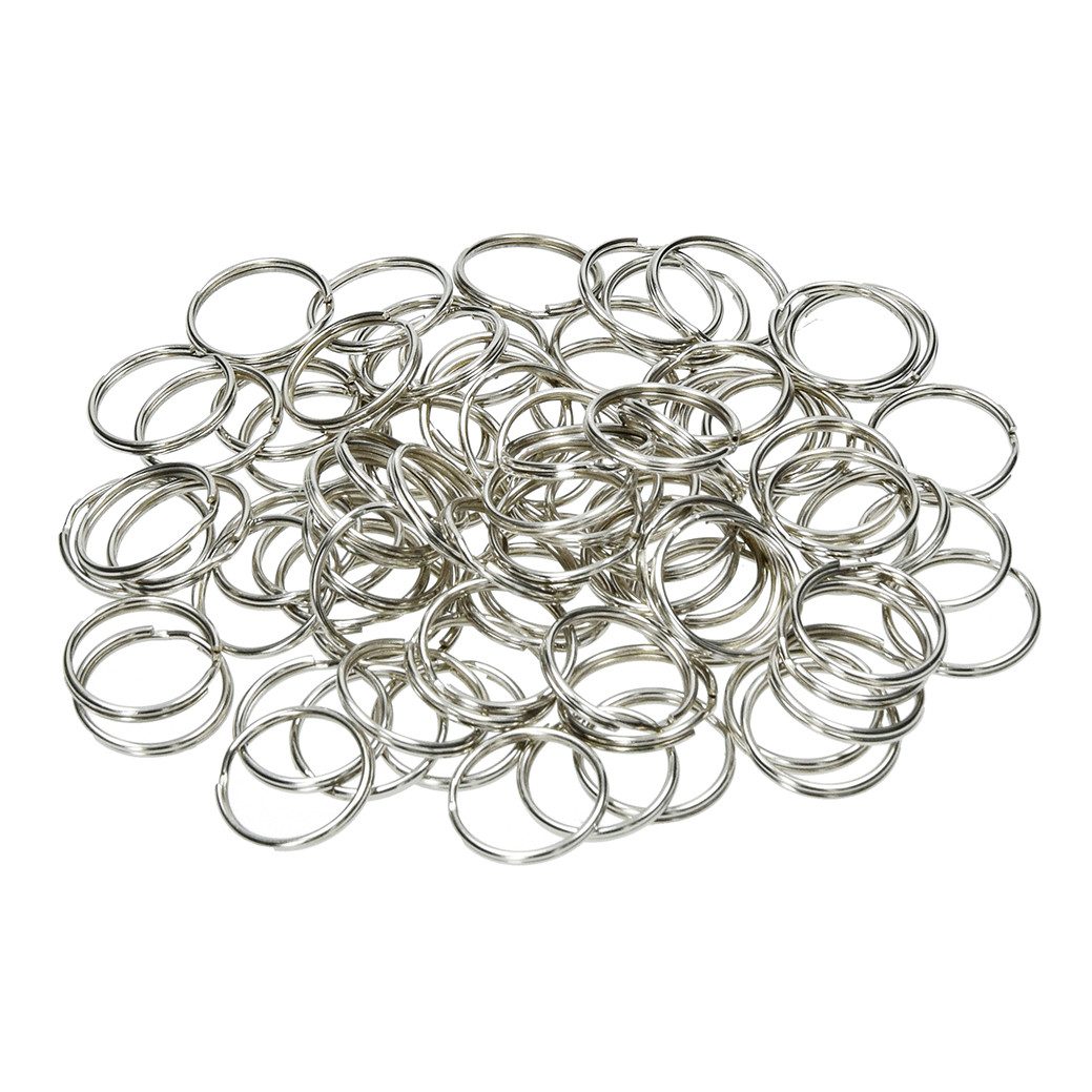 efco creative Anhänger Schlüssel Schlüsselring, 20 mm, vernickelt, 10 Stück (10-tlg)