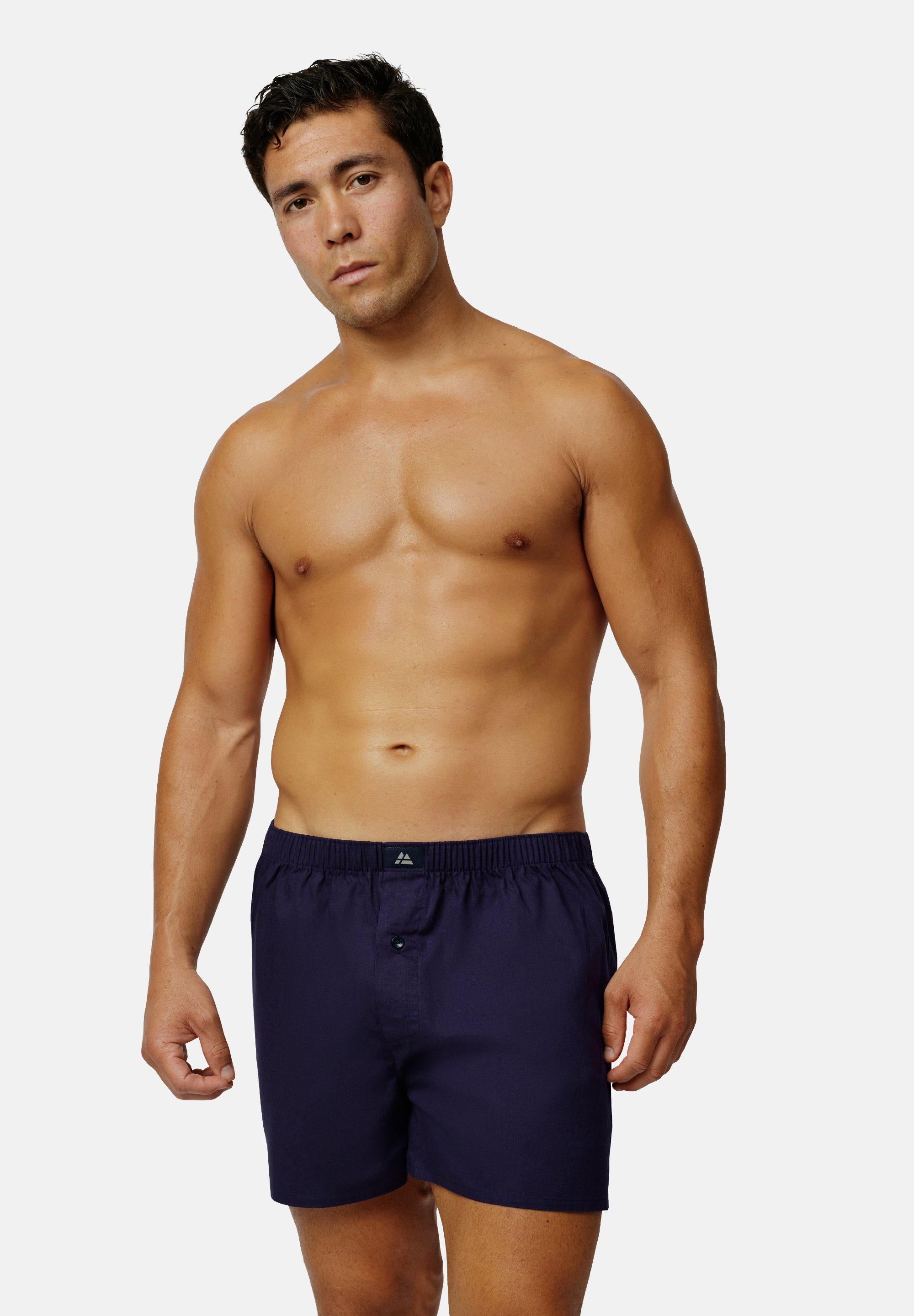 Weiter Boxer (Packung, 100% blue/grey DANISH 4-St) Boxers Organic Woven ENDURANCE Baumwolle mix