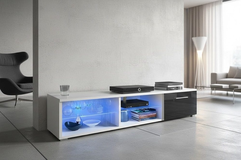 Xlmoebel Lowboard Modernes TV Lowboard RTV Sideboard Fernseh Unterschrank Sofort (1 St., 1x Lowboard), Hergestellt in Europa