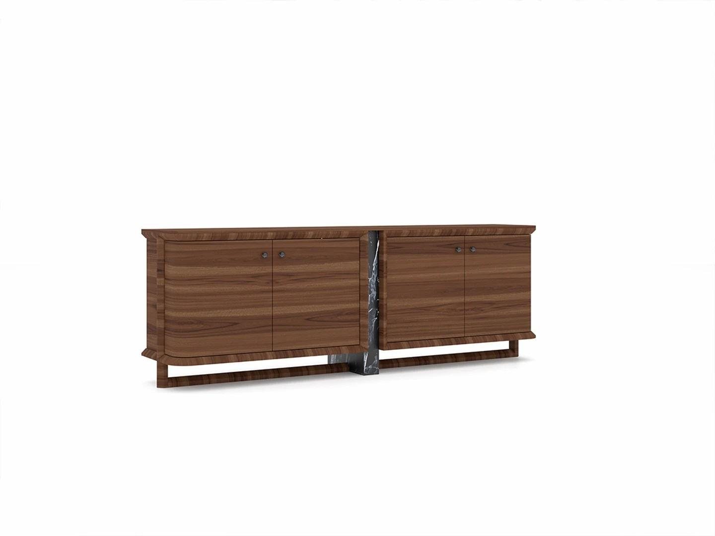 Spiegel Spiegel), 2x JVmoebel Sideboard Esszimmer Möbel mit Made Sideboard mit (3 Europa Holzschrank 2x Luxus in Design Sideboard St.,