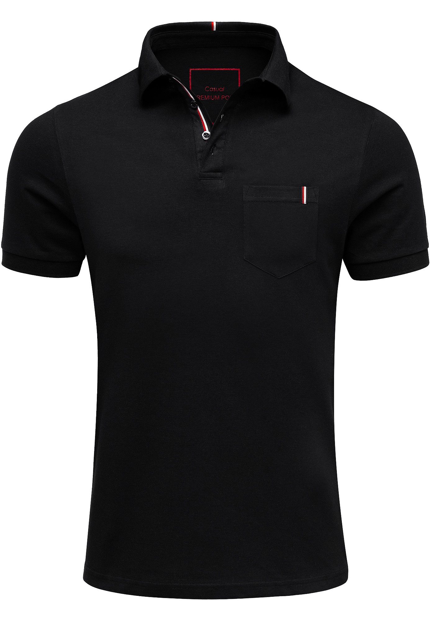 Amaci&Sons Poloshirt DEARBORN Poloshirt Herren Kurzarm günstig online kaufen