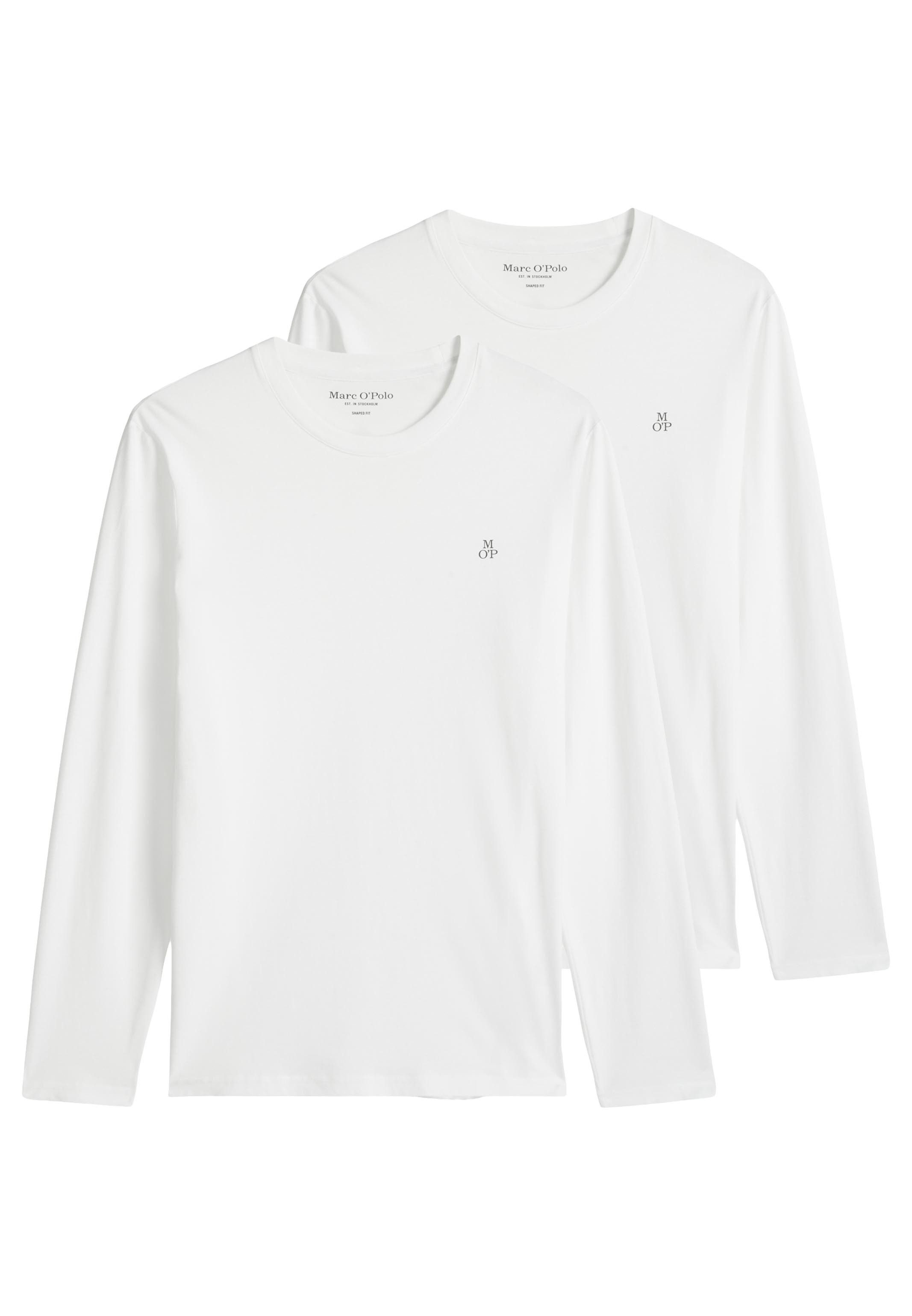 Marc O'Polo Langarmshirt 2er Pack Eskil (Spar-Set, 2-tlg) Langarmshirt - Baumwolle - Atmungsaktiv - Weiche Baumwolle