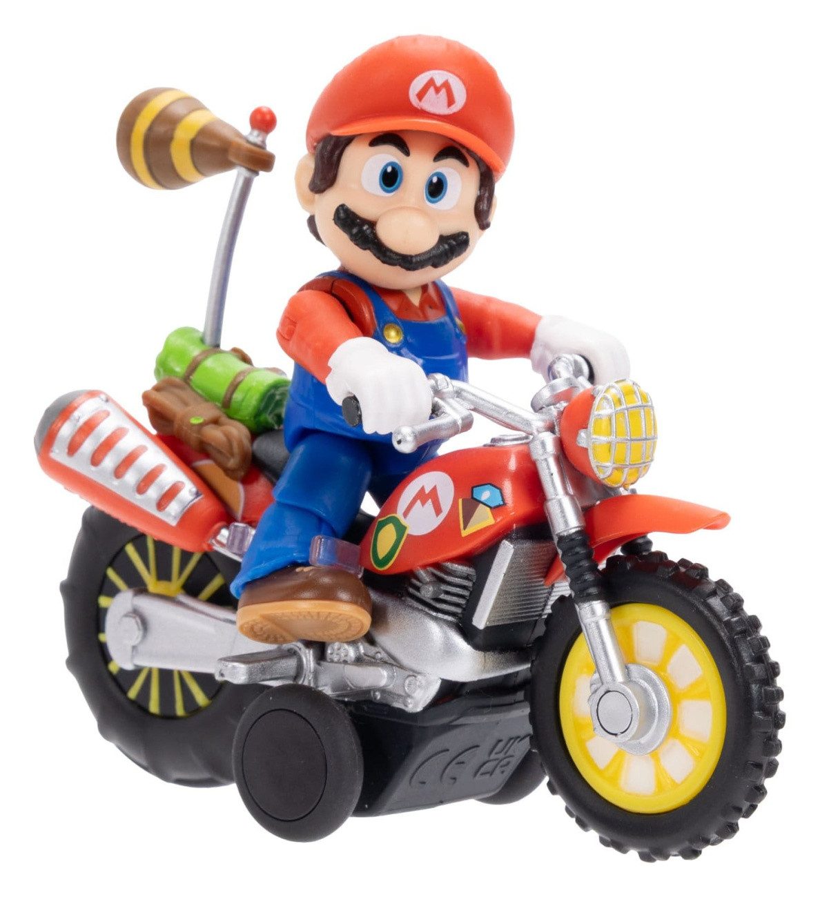 Jakks Pacific Actionfigur Der Super Mario Galaxy Film Actionfigur mit Rückziehmotorrad Mario 6 c