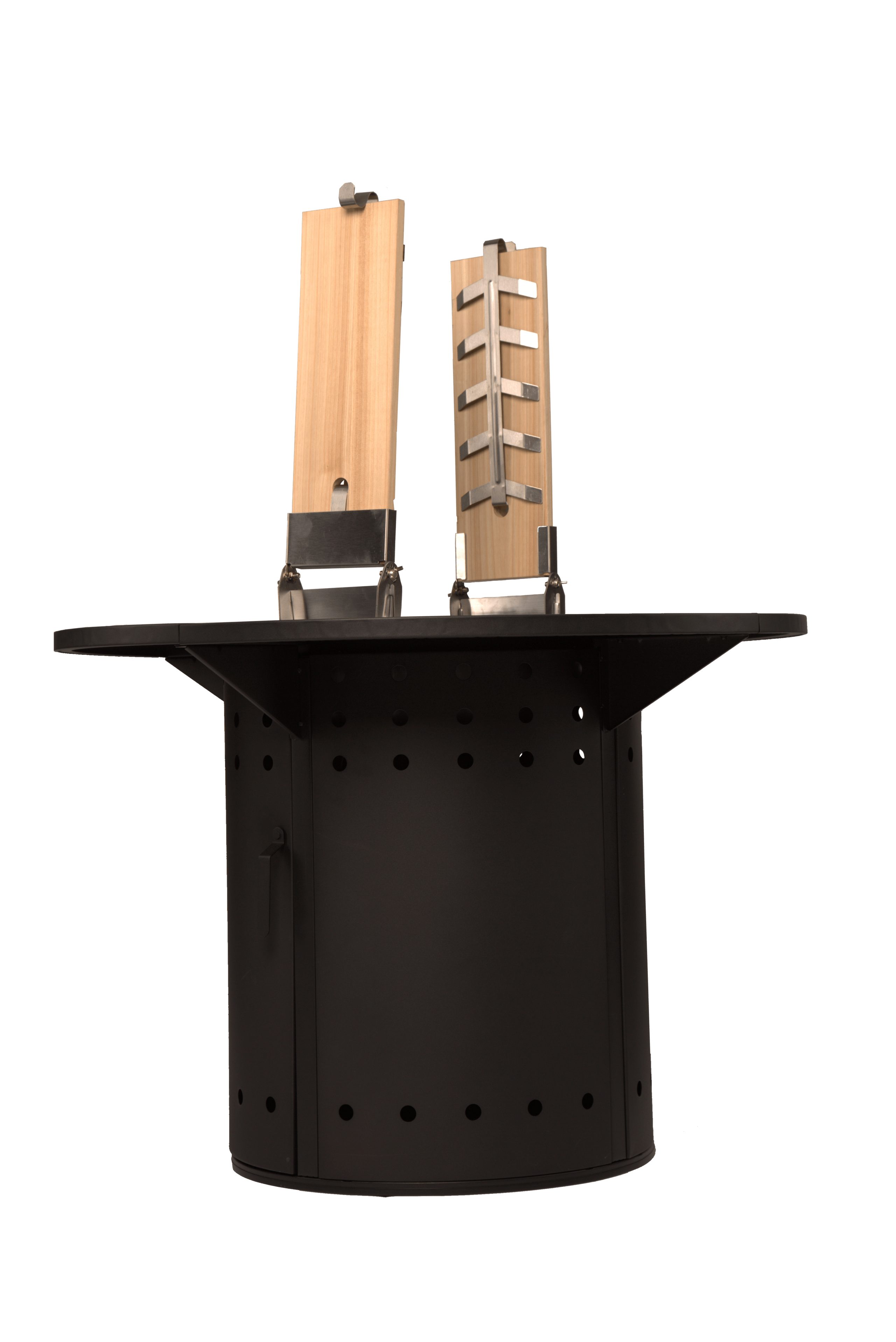 Meateor Räucherbrett BLACK FRIDAY ANGEBOT Lachsplanke, Lachsbrett, Flammlachsbrett 2er-Set, (Set, 2-St., 2x Lachsbrett mit Halterung), Edelstahl Halterung, passend zu vielen handelsüblichen Grills