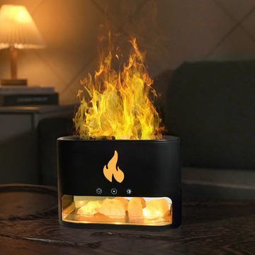 Kpaloft Luftbefeuchter Flame Aroma Diffuser, Verneble, Duftspender, mit Flammeneffekt, Timer, 250ml Wassertank, 4 Farben Wechsel