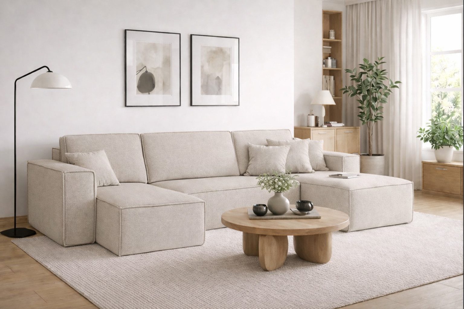 Kaiser Möbel Ecksofa mit schlaffunktion und bettkasten, Couch U-form BEST s günstig online kaufen
