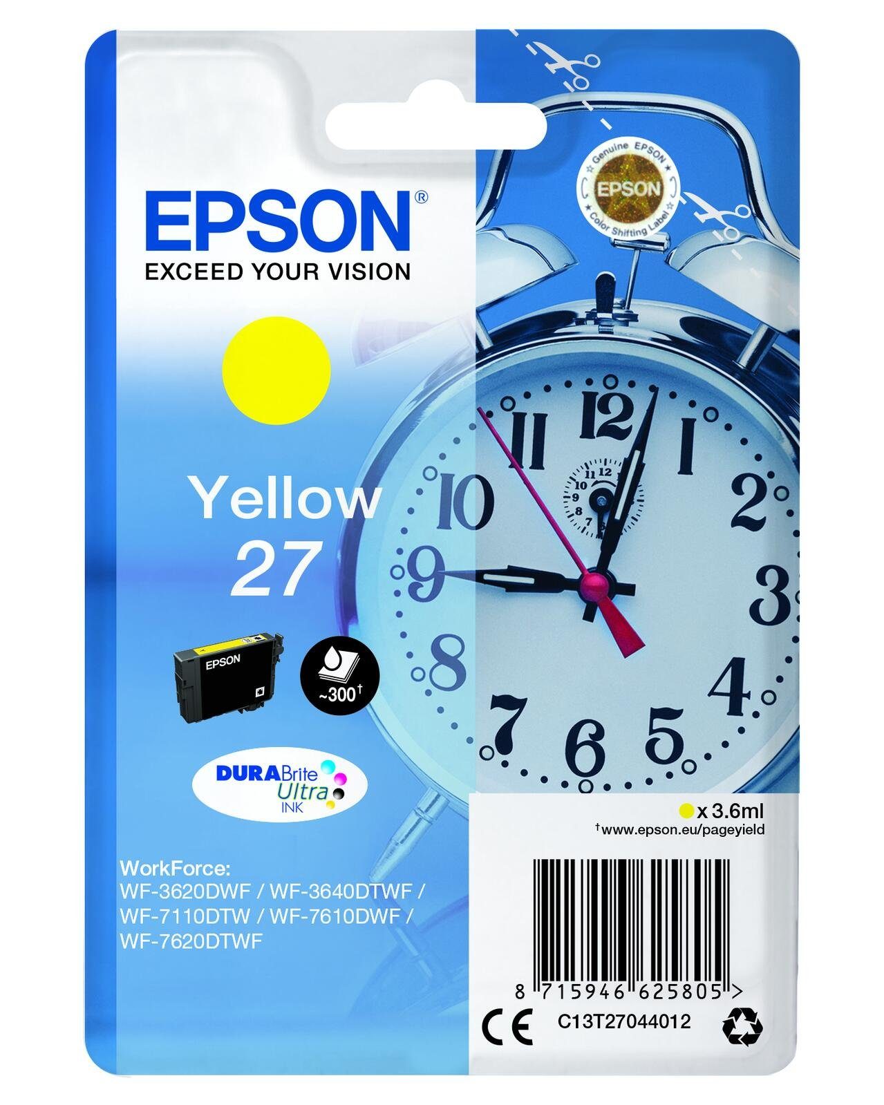 Epson Epson 27 Wecker Druckerpatrone gelb Tintenpatrone