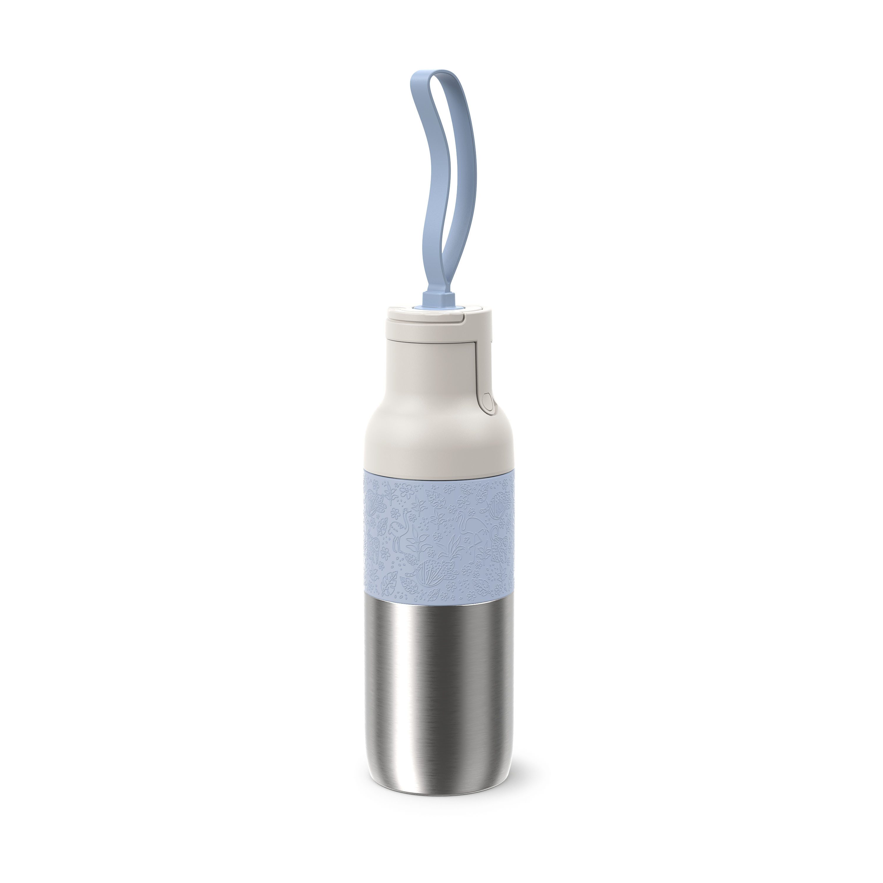 Emsa Trinkflasche beYou Kids, einhändiges Öffnen, 100 % dicht, 0,5 Liter, Sieb, Mix & Match