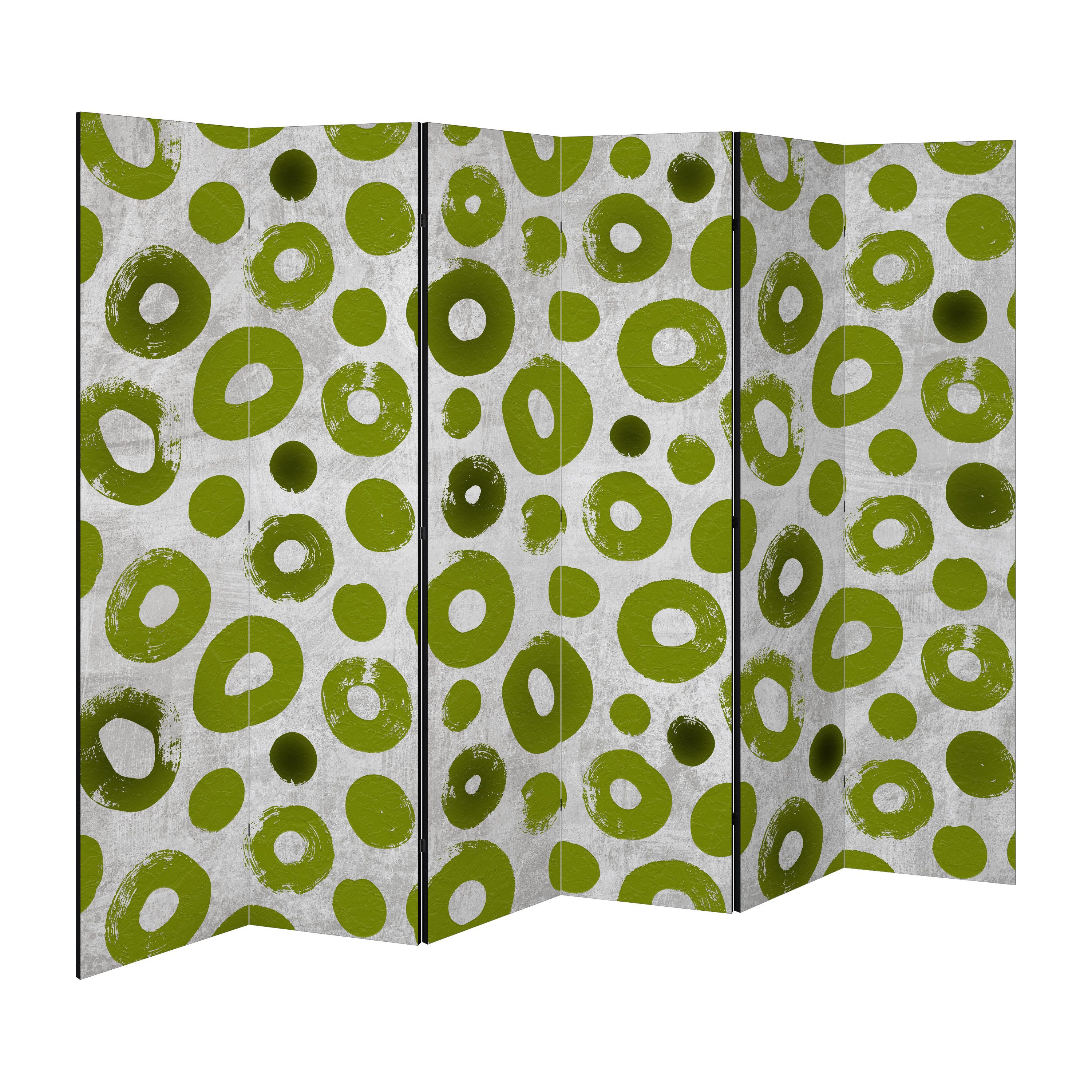 SPACEREBELS Paravent GREEN RHAPSODY (1 St), Raumteiler mit 6 Paneelen, beidseitig bedruckt, 228 x 168 cm