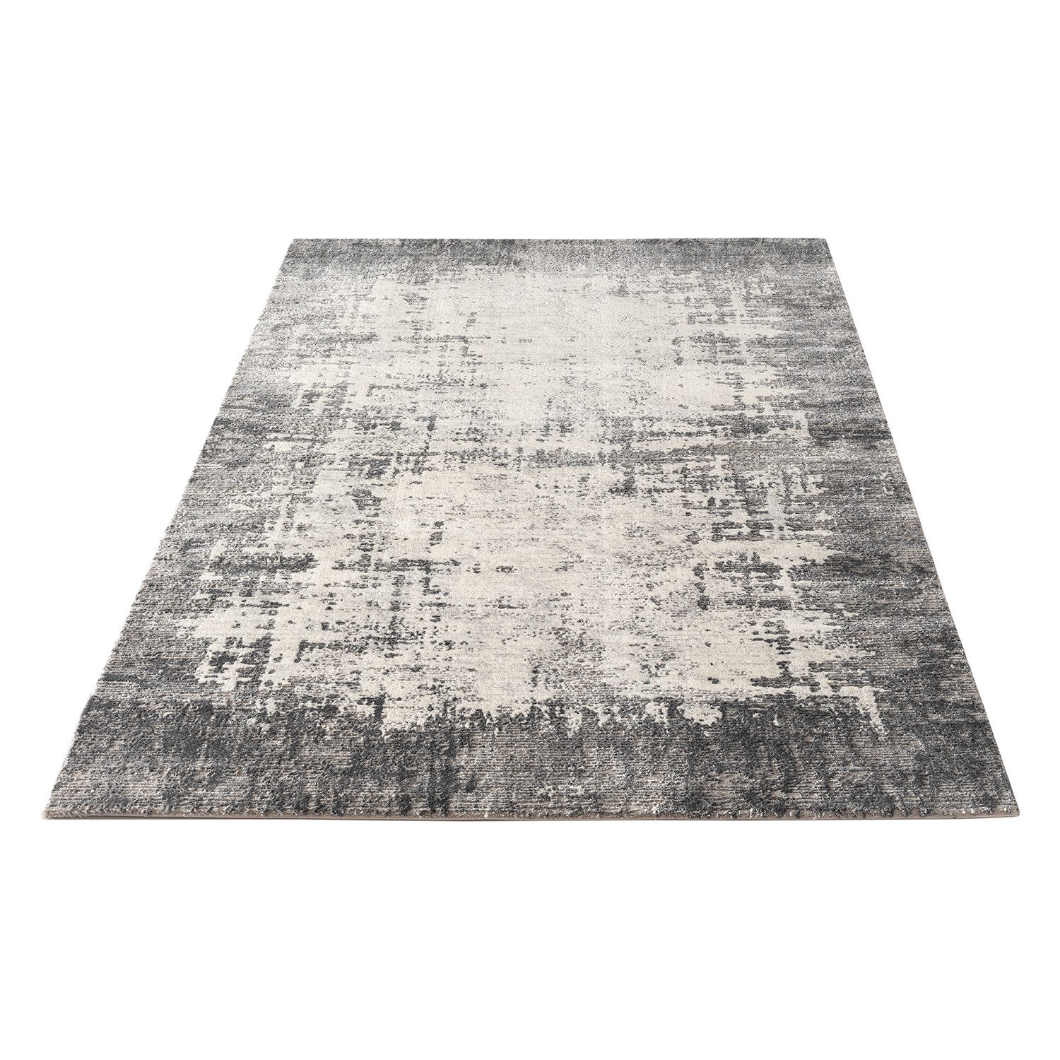 Carpetilla Designteppich Designer Teppich Hochflor Wohnzimmer Abstrakt Grau günstig online kaufen