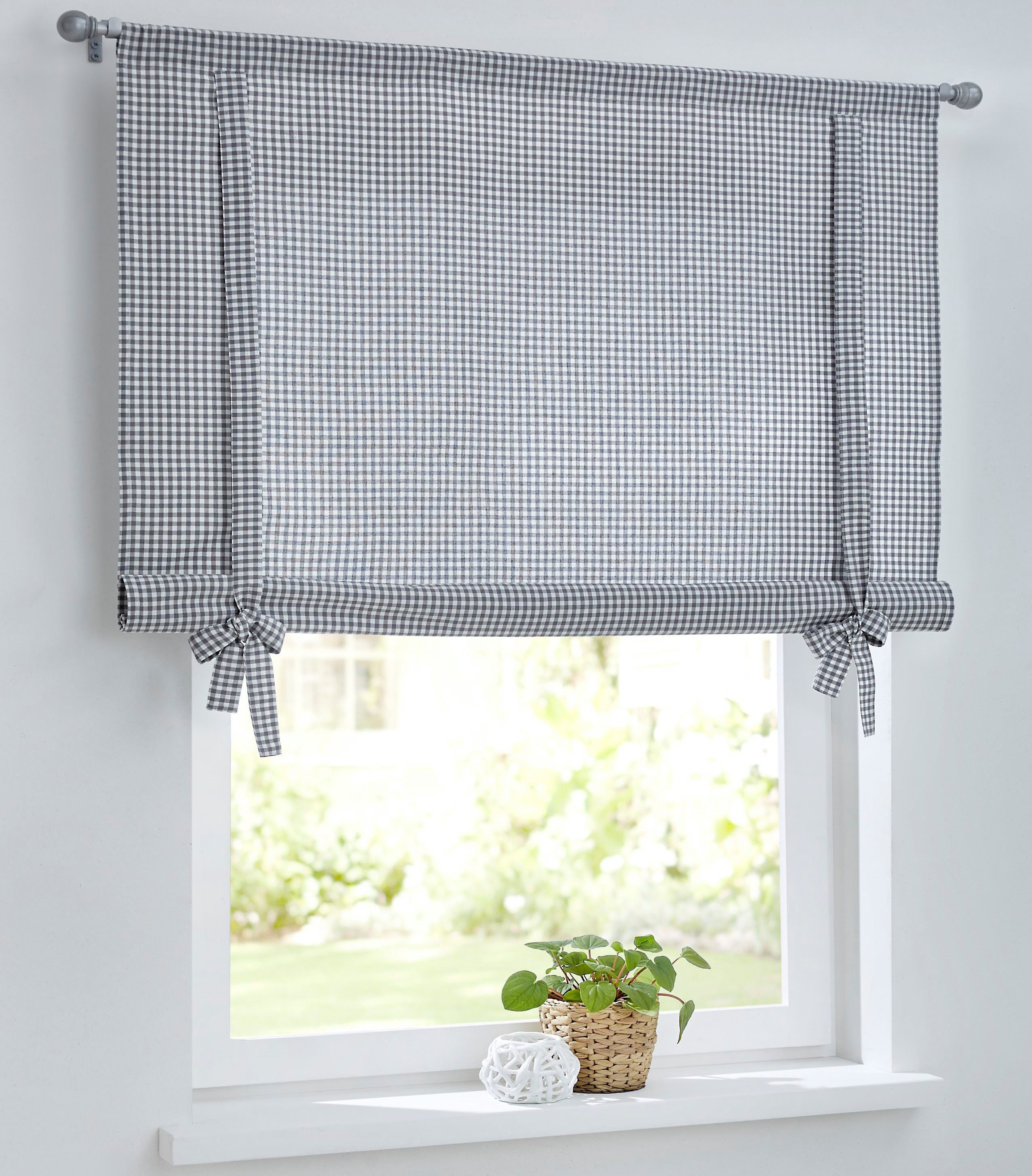 Kutti Bindegardine Cottage Raffgardine (1 St), Stangendurchzug, blickdicht, günstig online kaufen