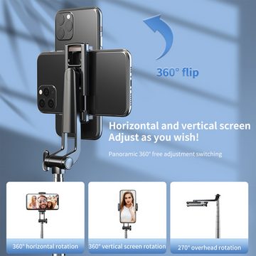 walkbee Bluetooth Selfie-Stick Stativ Erweiterbar Selfie Stange Handy-Halterung, (Smartphone-Halterung,mit Kabelloser Fernbedienung,360° Drehbar)