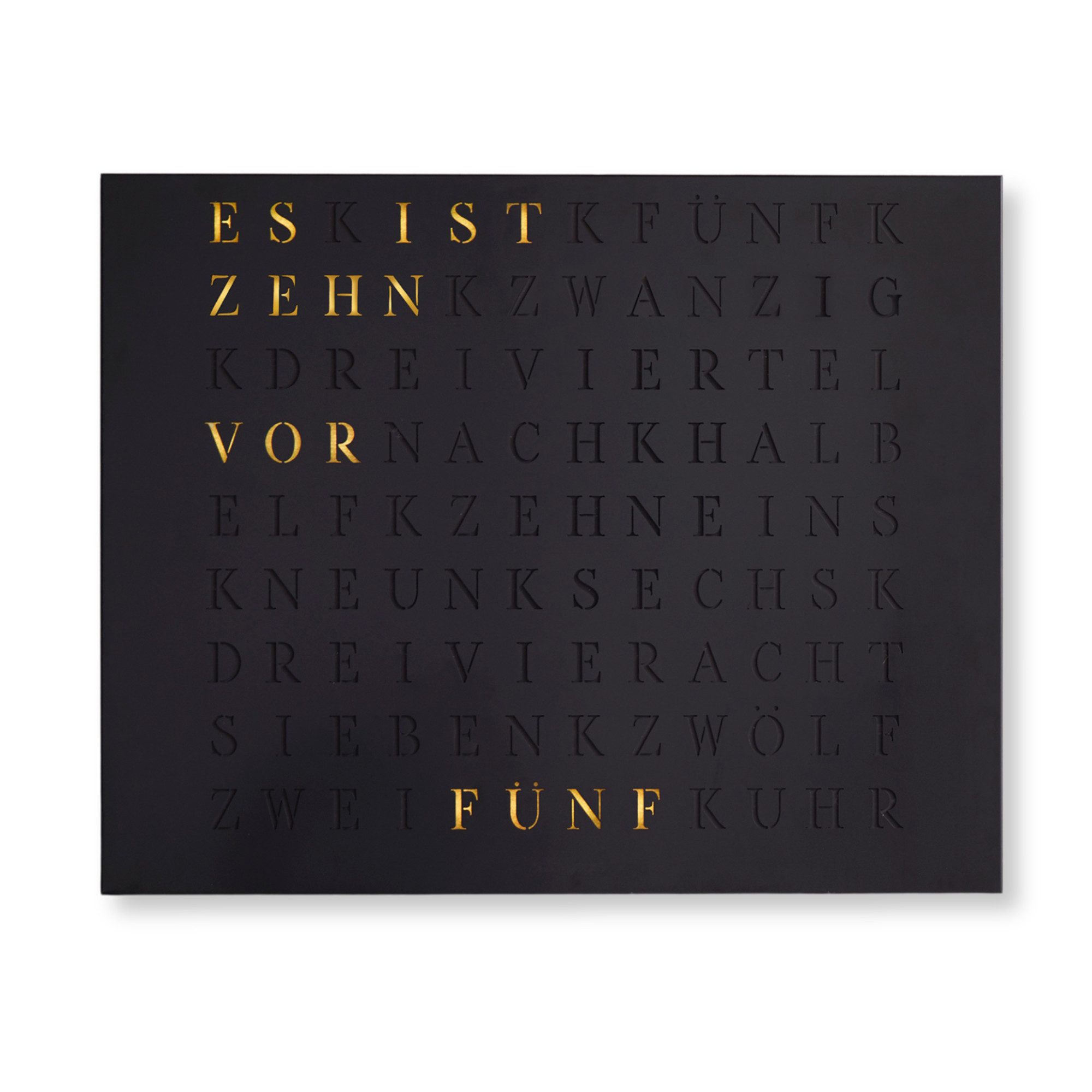 build-yours.de Wanduhr Wortuhr Jupiter in Deutsch günstig online kaufen