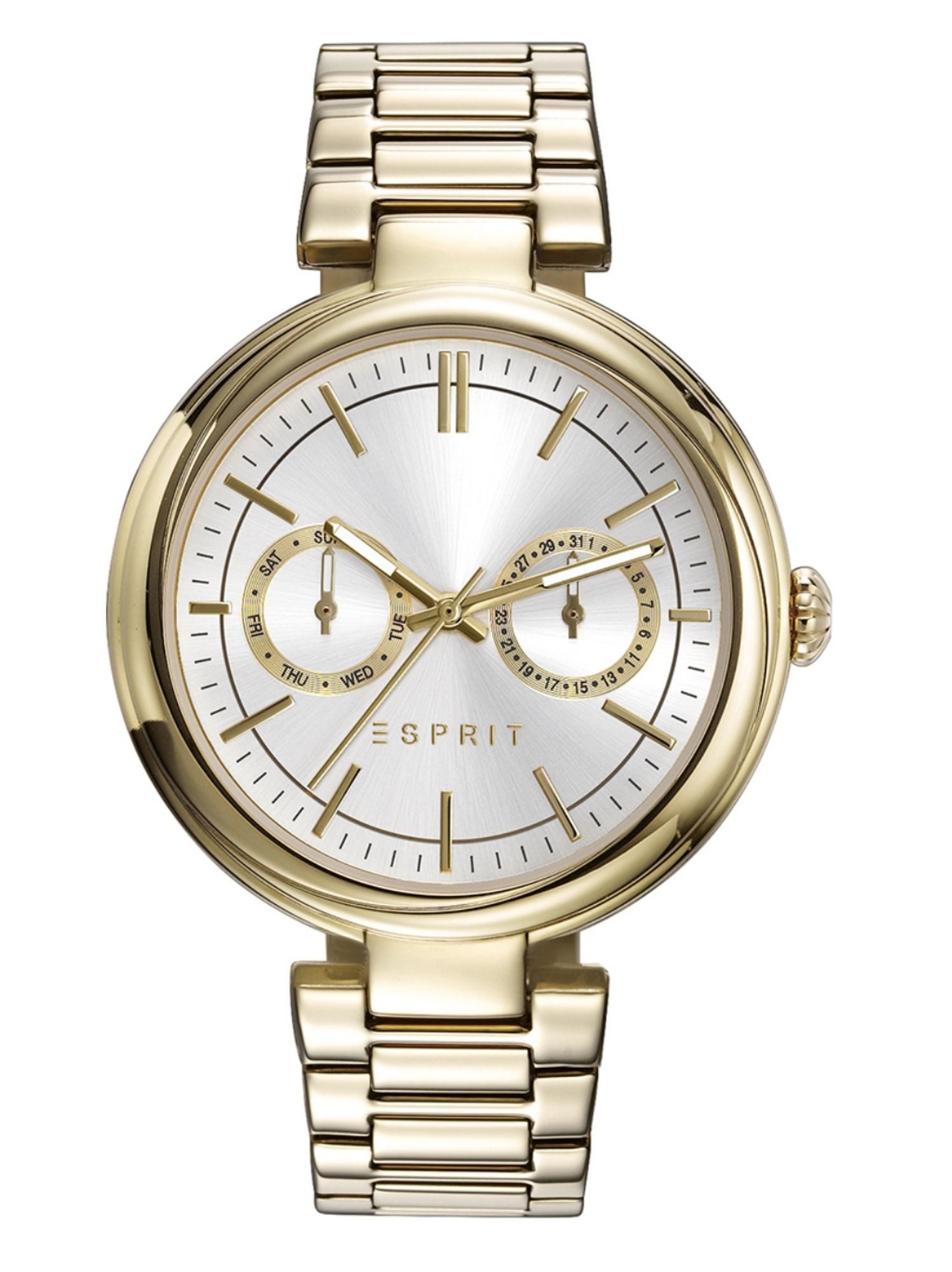 Esprit Quarzuhr ES109512004 ES109512004, Esprit ES109512004 Uhr Damenuhr Edelstahl Datum Gold