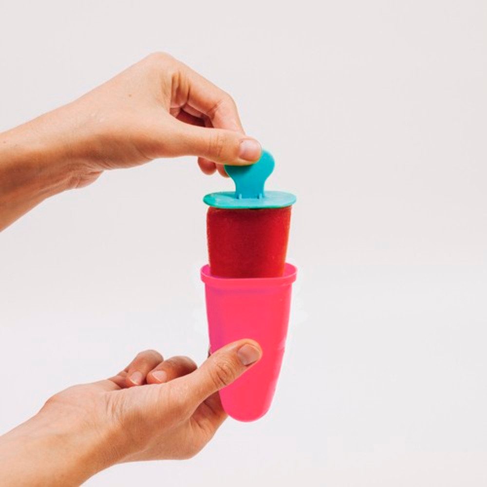 Ruhhy Eisform Eisbehälter Eisform, (Spar-Set), Jeder Deckel dient gleichzeitig als Eisstiel mit Griff