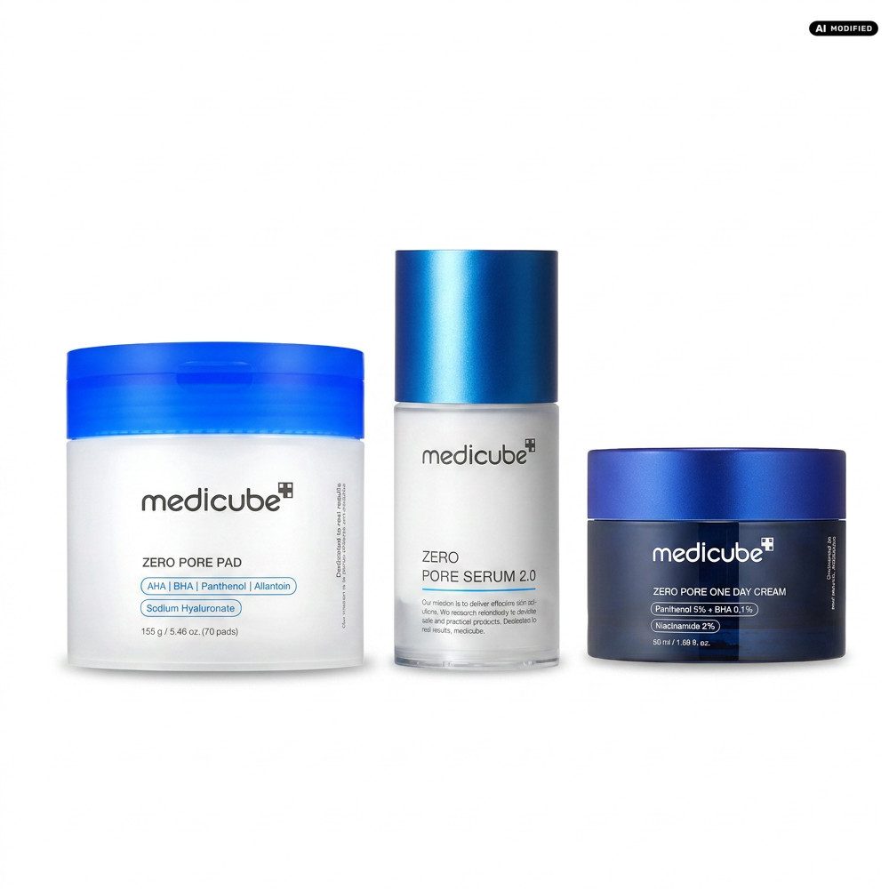 Medicube Gesichtsreinigungstuch Medicube Zero Pore Gesichtspflege Komplett Set, Komplettes Porenpflege Ritual für die tägliche Gesichtsroutine