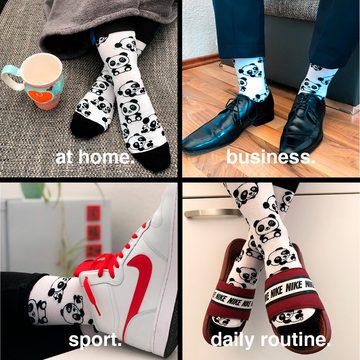 TwoSocks Freizeitsocken Panda Socken lustige Socken Herren & Damen, Einheitsgröße