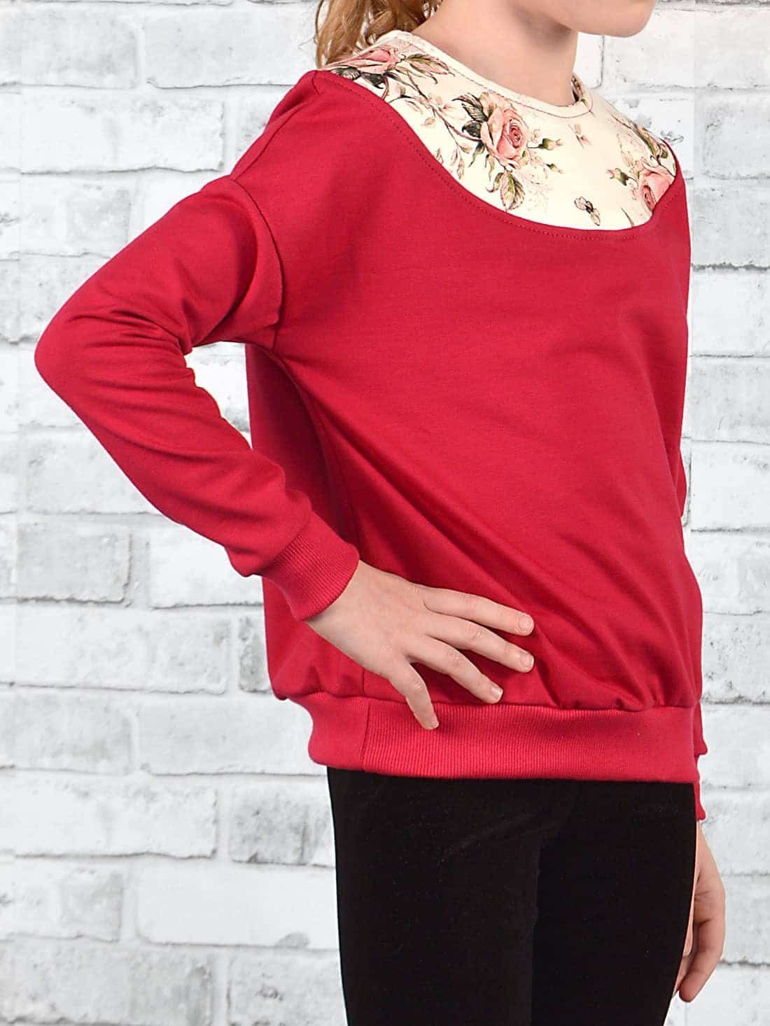 KMISSO Sweatshirt Mädchen Pullover mit Motiv (1-tlg) im eleganten Look