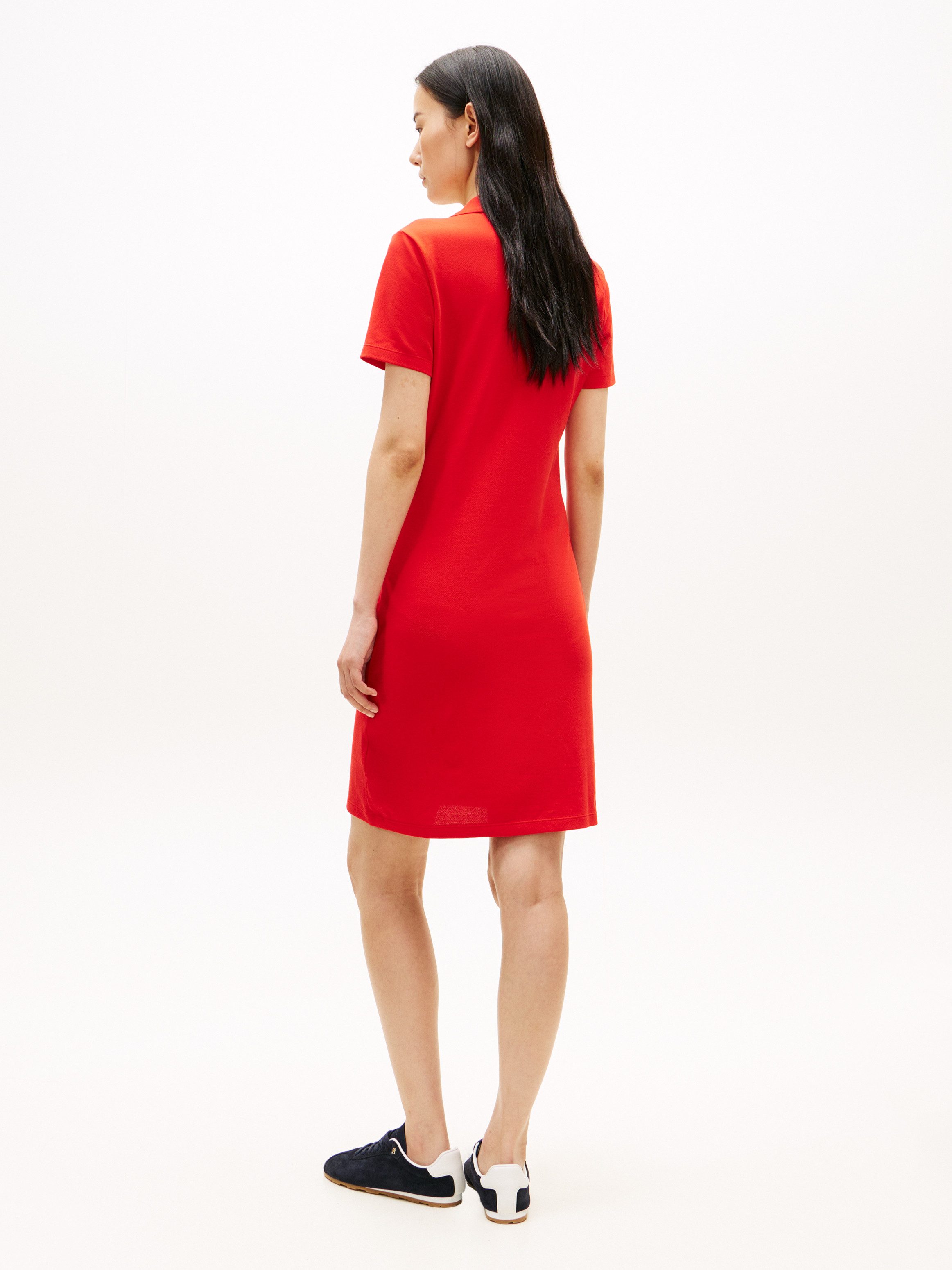 Tommy Hilfiger Polokleid SLIM OPEN NK POLO DRESS SS mit gestickter Tommy Hi günstig online kaufen