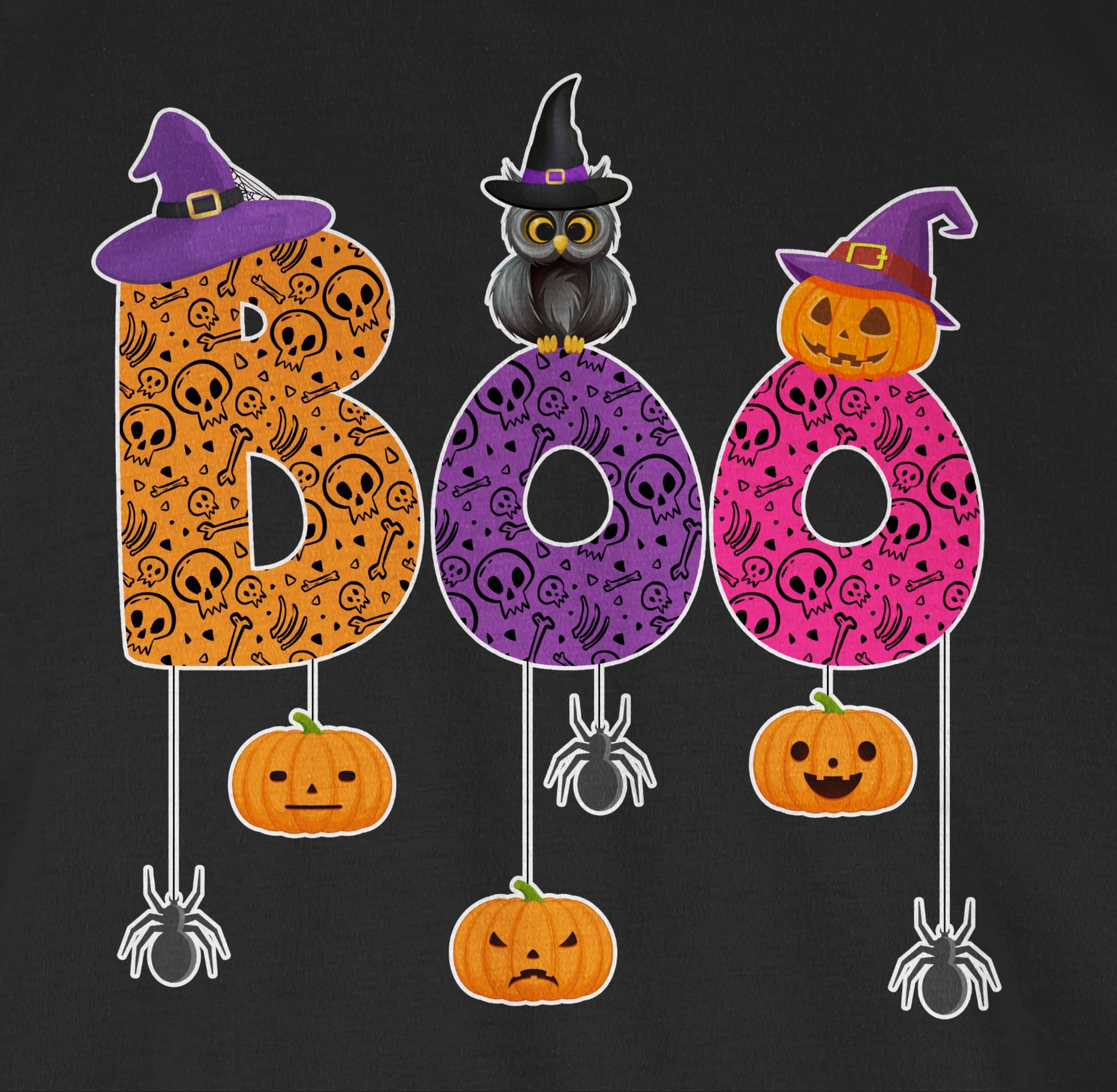Shirtracer T-Shirt Boo Halloween I Spooky Halloween Halloween Kostüme Herren
