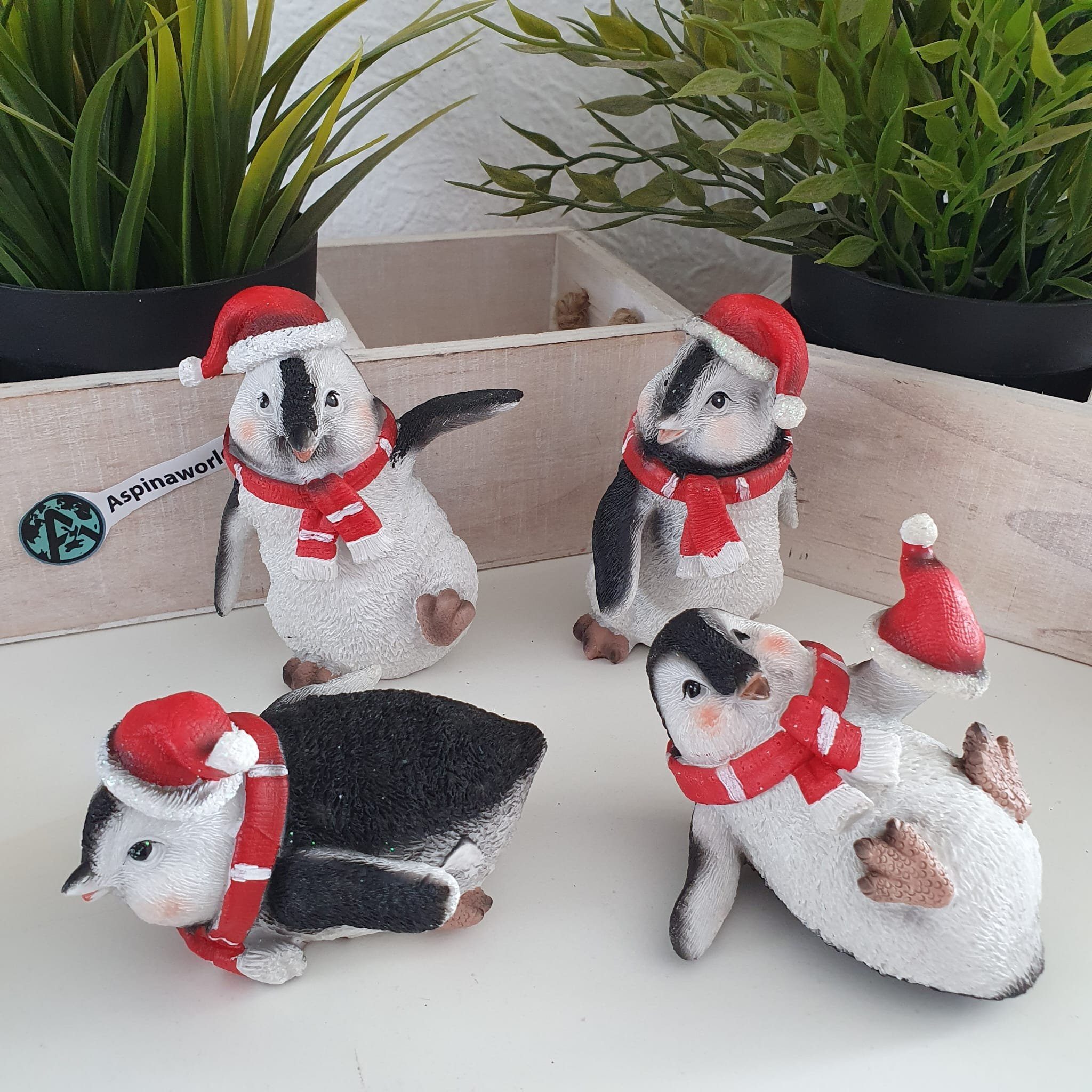 cm Weihnachtsfigur Weihnachtsdeko 10 Pinguin Figuren 4er Set Aspinaworld