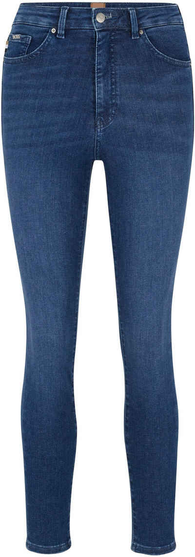 BOSS ORANGE Skinny-fit-Jeans mit Leder-Badge