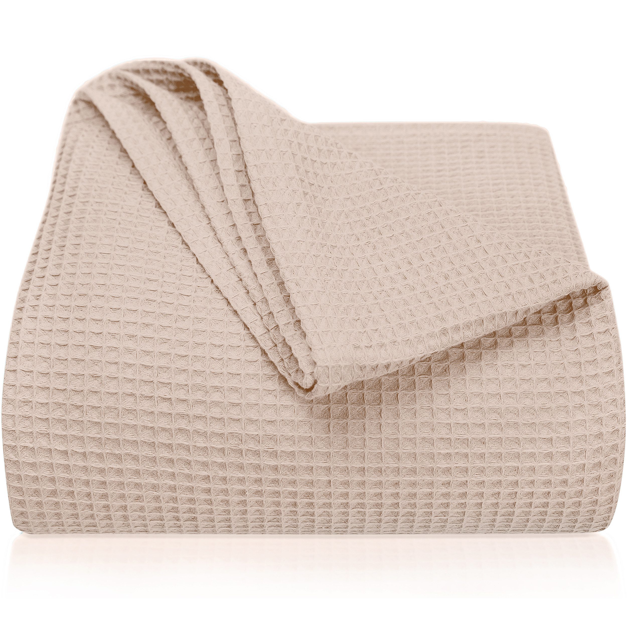 Laynenburg Tagesdecke LAYNENBURG Tagesdecke Waffelpique Baumwolle 150x200–2 günstig online kaufen