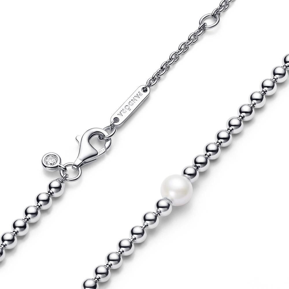 Pandora Silberkette PANDORA Timeless Kugelkette für Damen aus 925er Silber mit Perle