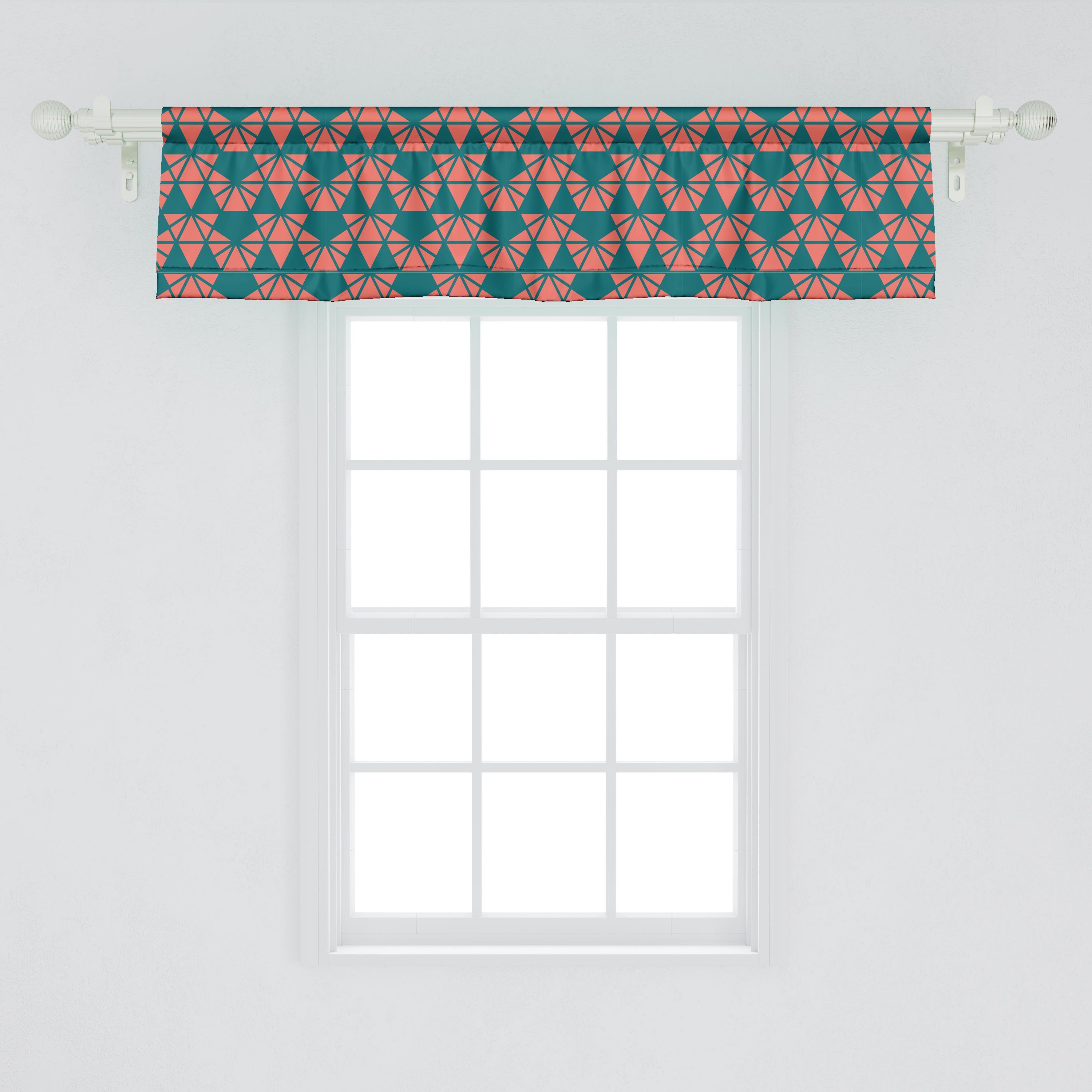 Küche Dekor Vorhang Triangles Abakuhaus, Microfaser, Volant modernes Stangentasche, Scheibengardine Schlafzimmer für Einfaches Abstrakt mit