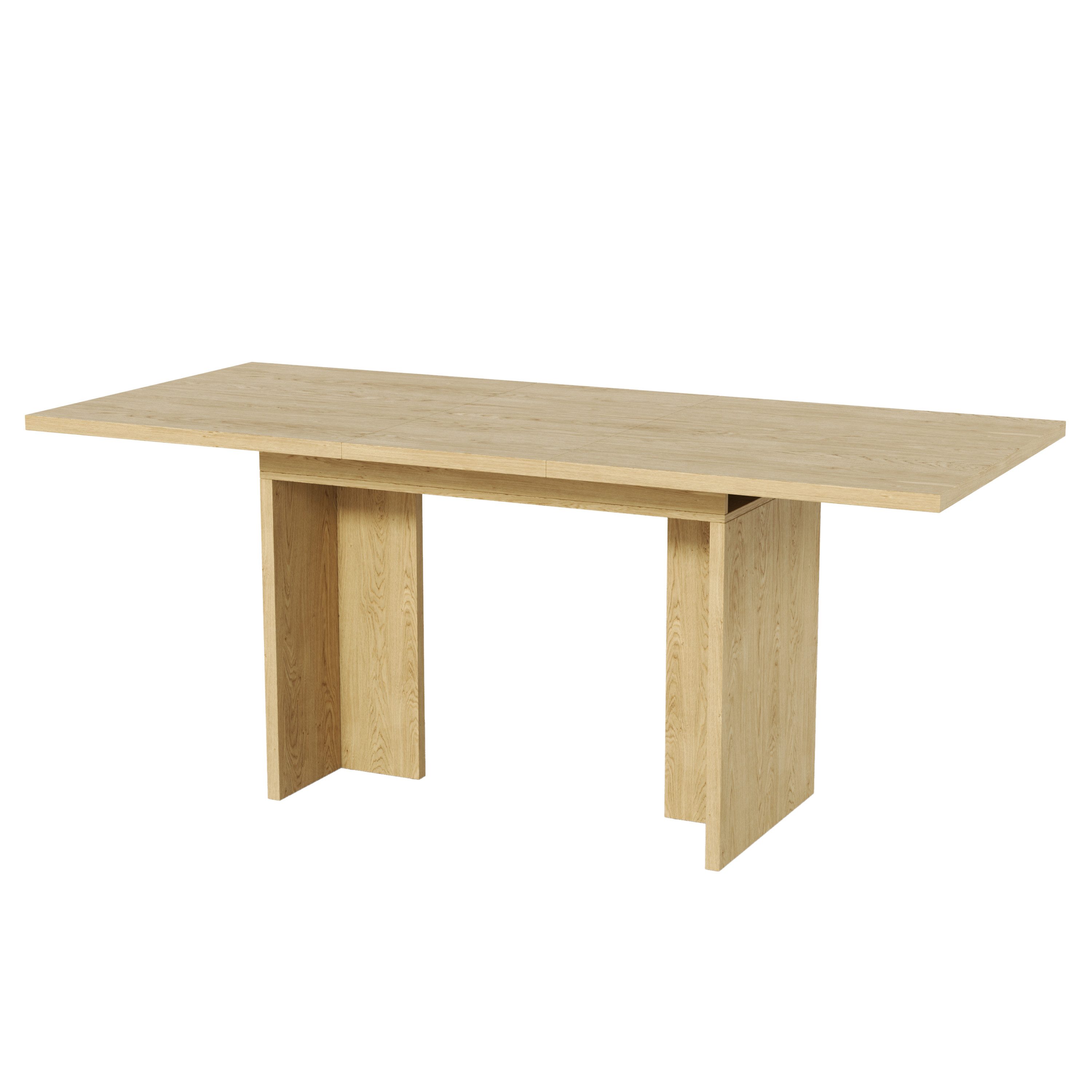 KLAM HOME Esstisch Ausziehbarer Esstisch In Weißem Marmor Look Für 6-8 Personen (Flexibler Esszimmer Tisch 140 Zu 180 Cm Mit Verdickter Platte), Moderner Küchentisch Mit T-Förmigen Beinen Und Staufach