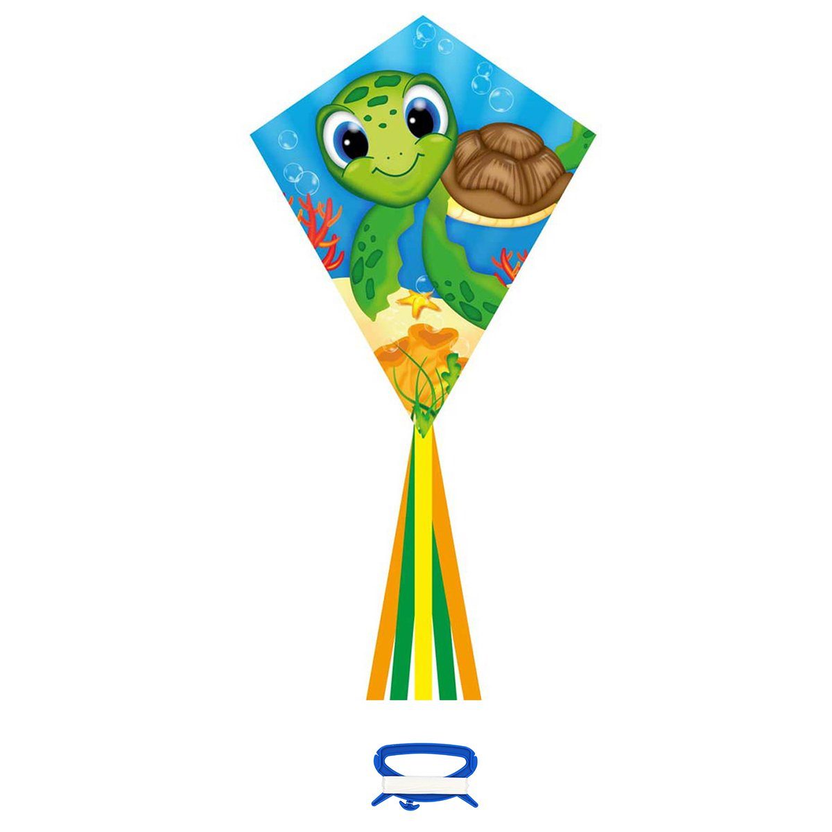 Flug-Drache Kinderdrachen Einleiner Drachen HQ Eddy Sea Turtle 70 cm Flugdrachen