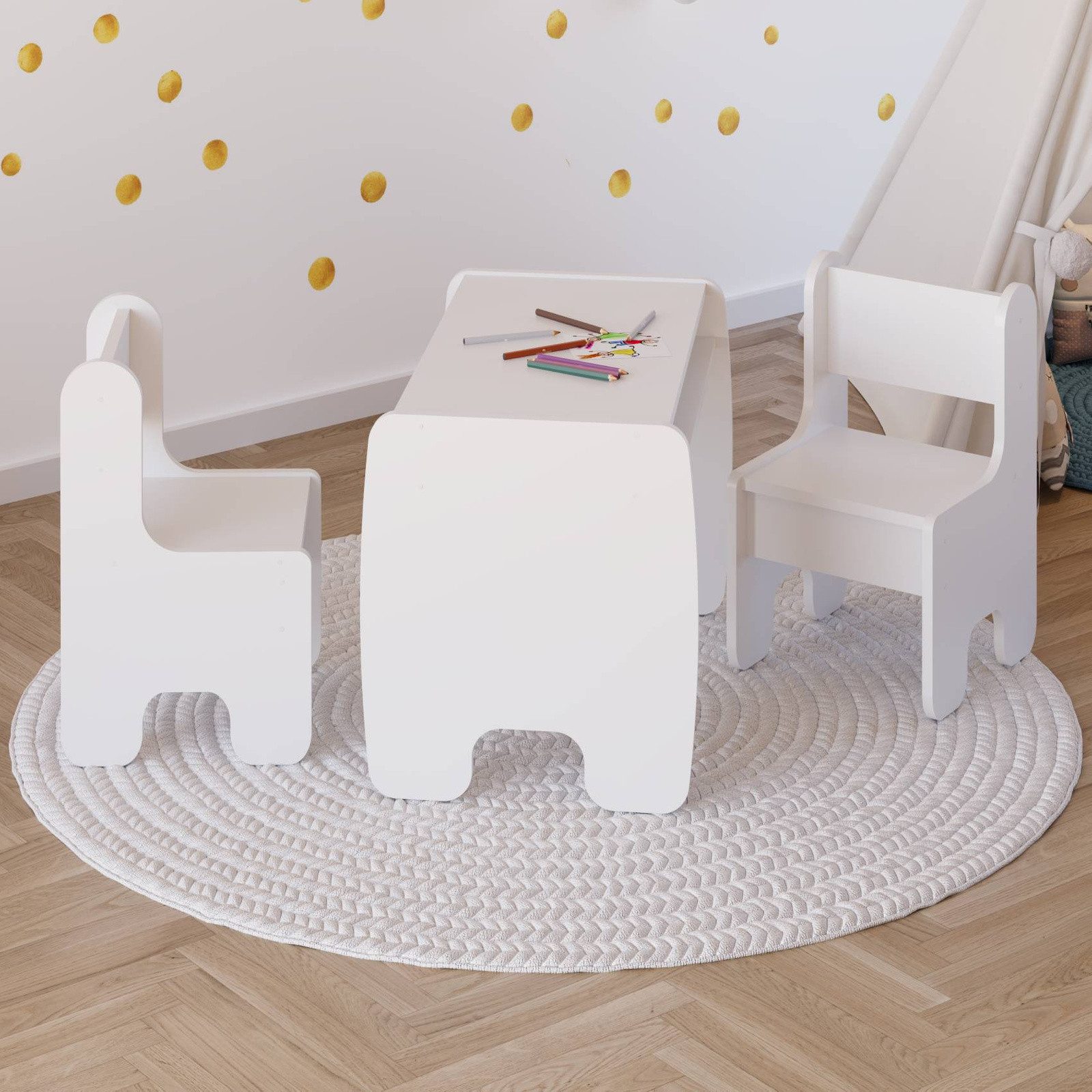 Raumhirsch Furniture Kindertisch Kindersitzgruppe – Tisch günstig online kaufen