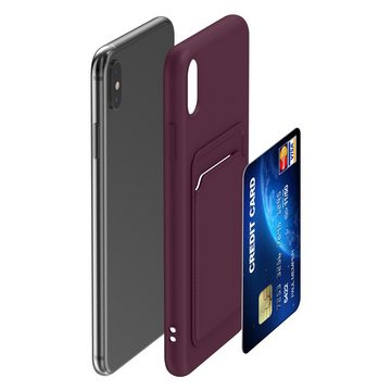 kwmobile Handyhülle Hülle für Apple iPhone XS Max, Handyhülle mit Fach für Karten - Handy Cover Case