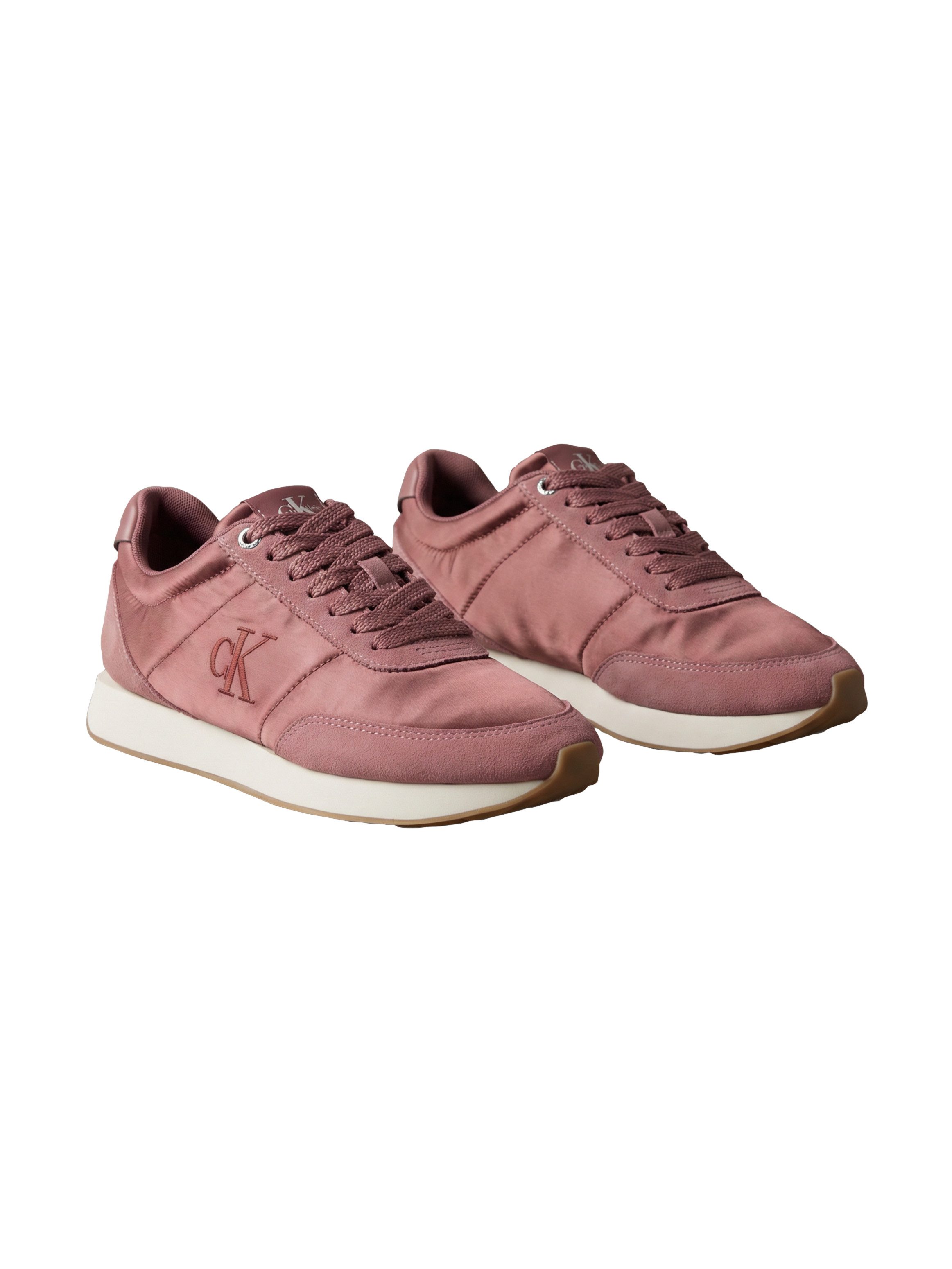 Calvin Klein RETRO RUNNER LACEUP SATIN MIX Plateausneaker Schnürschuh, Halbschuh mit Schaftrandpolsterung