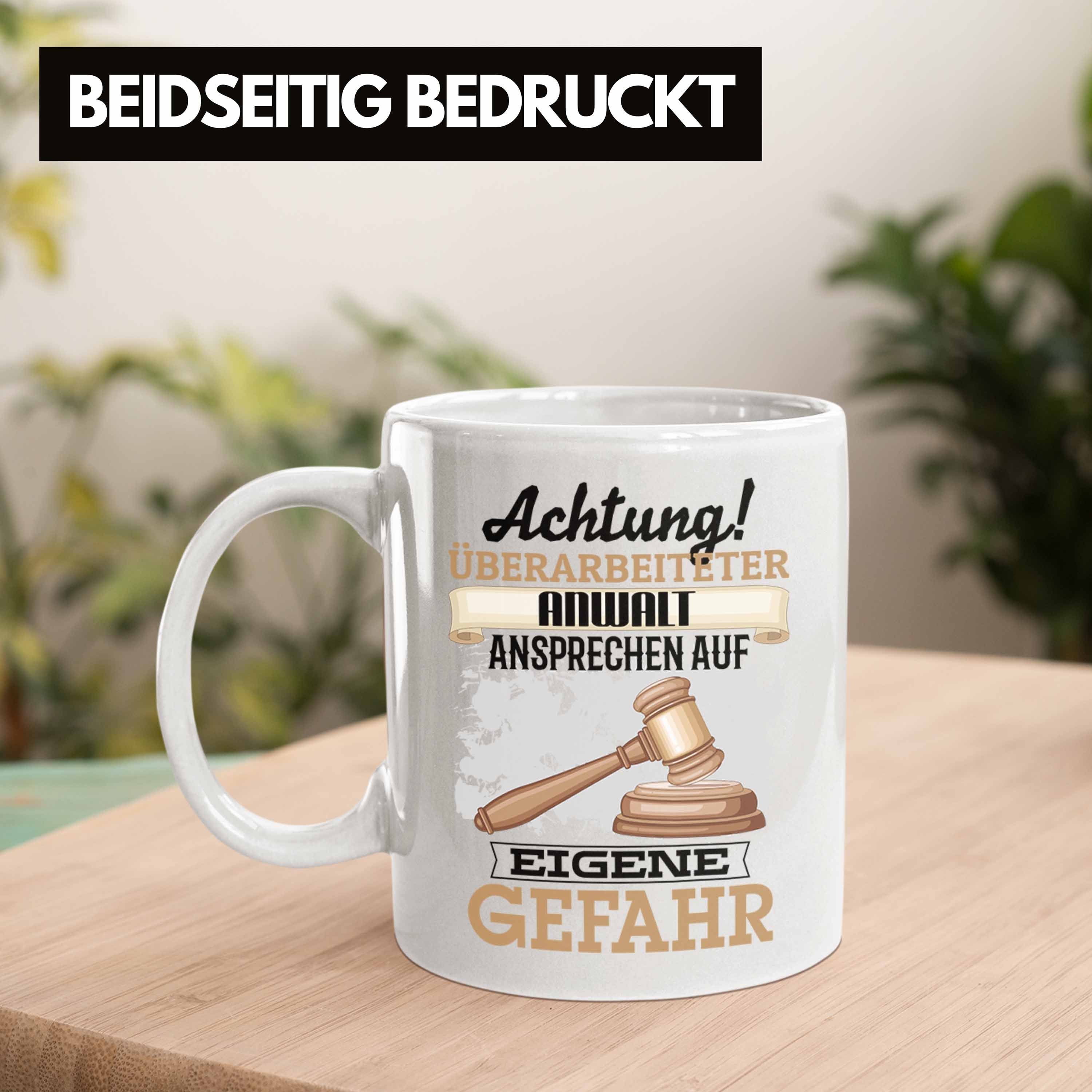 Trendation Tasse Anwalt Tasse Geschenk Lustiger Ju Geschenkidee Kaffeebecher Weiss für Spruch